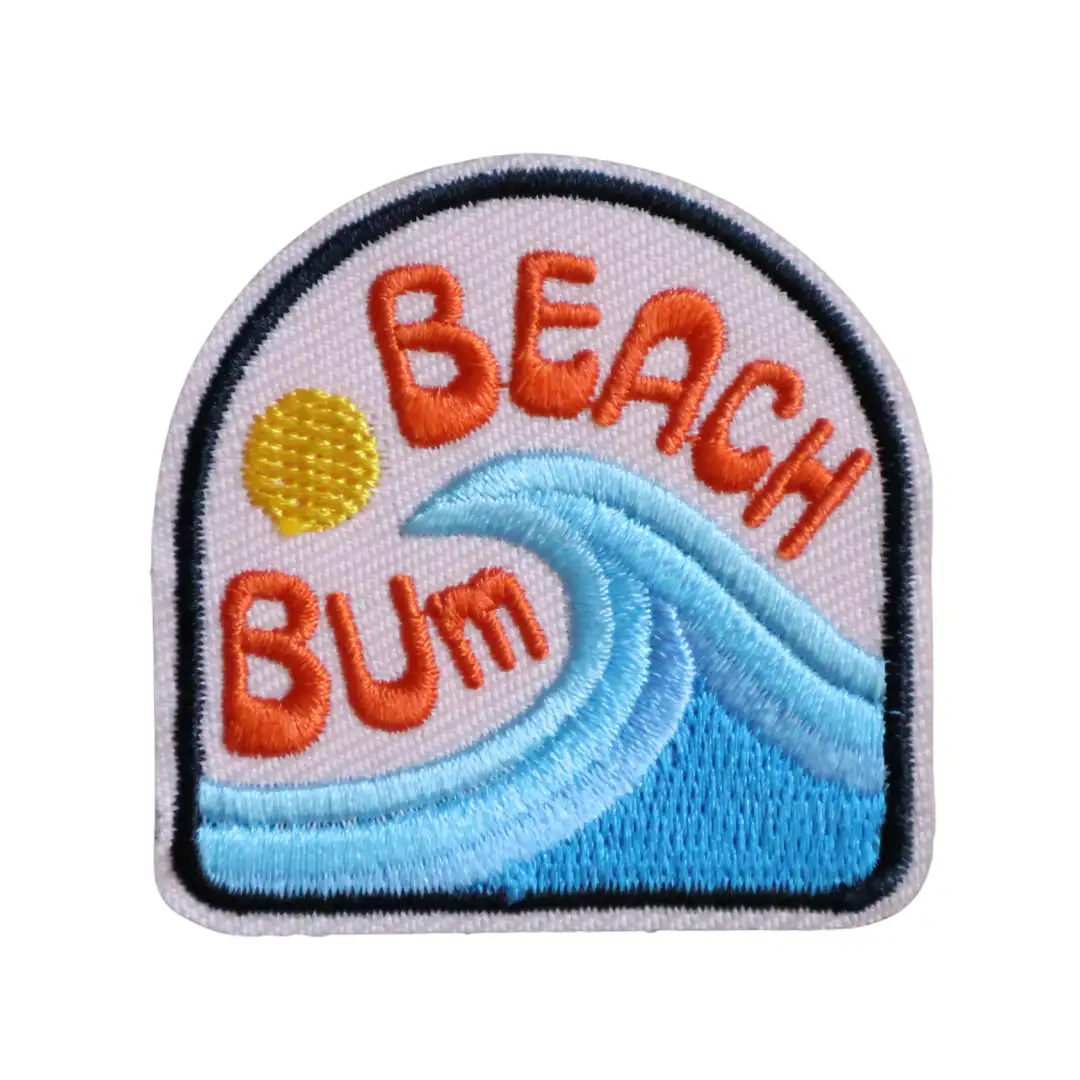 Beach Bum | Velcro or Iron-On Patch for Pets