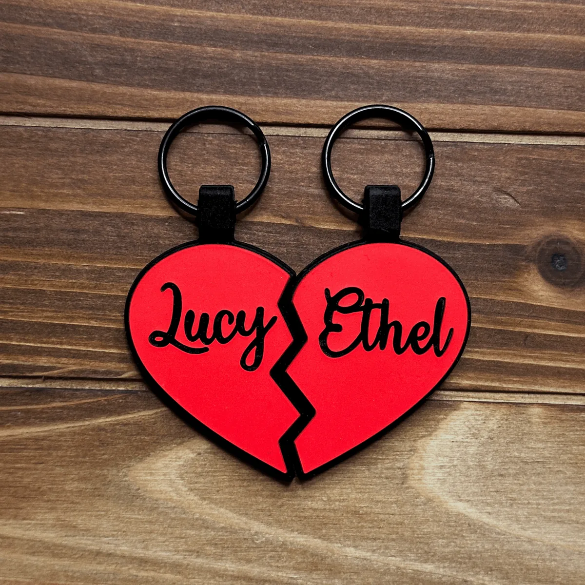 BFF Heart Silicone ID Tags With Name - Image 4