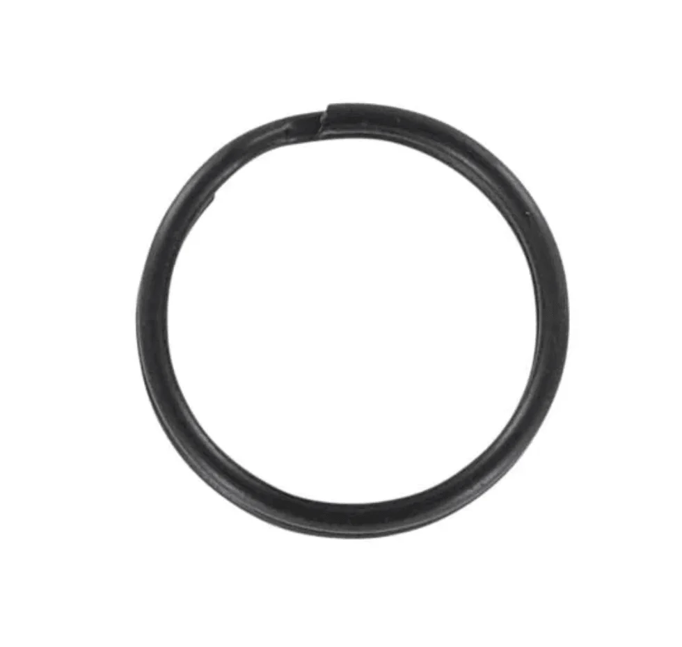 .75" Black Split Key Ring