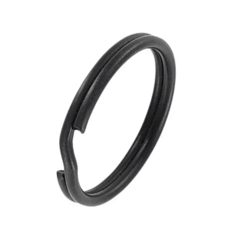 .75" Black Split Key Ring - Image 2