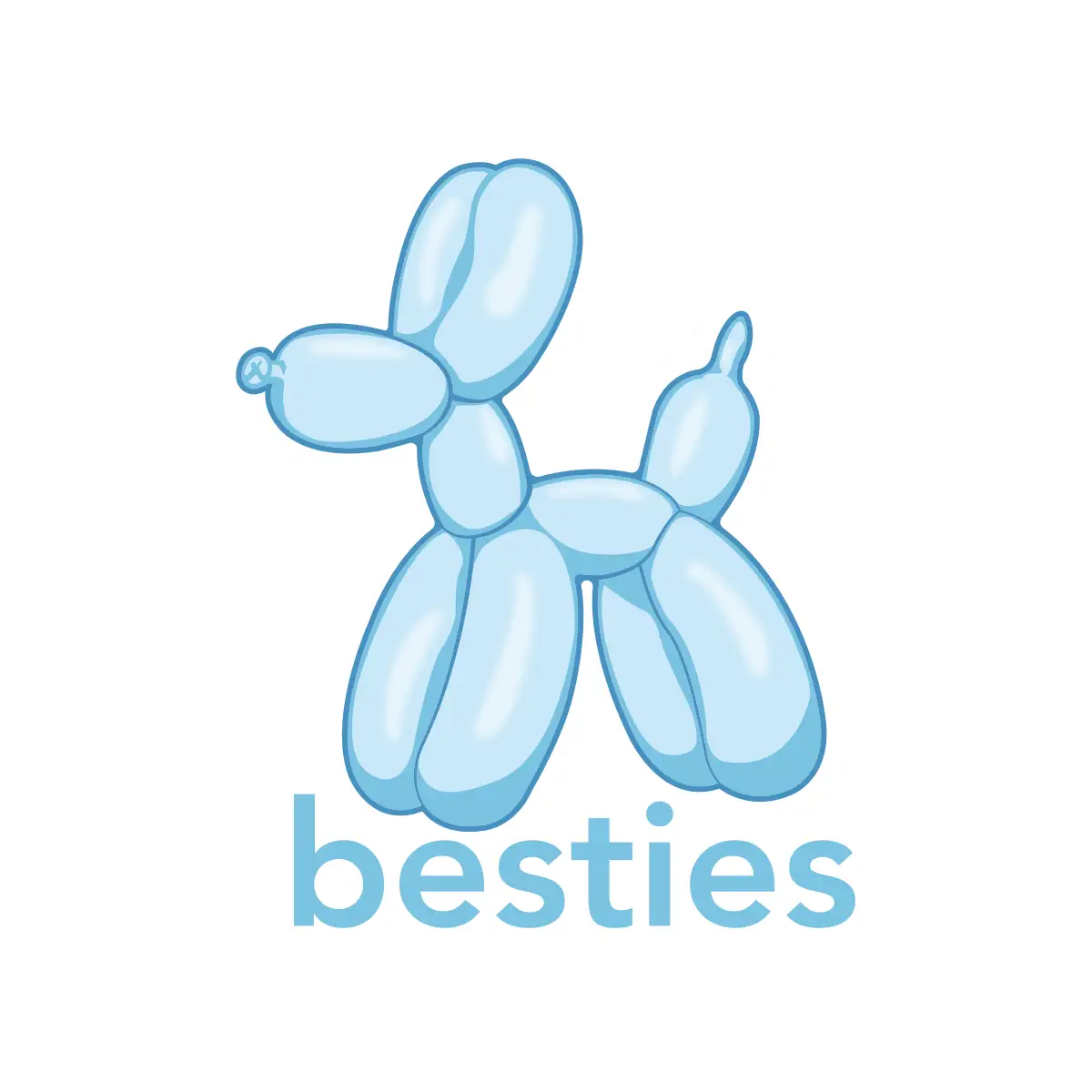 Blue Balloon Dog Sticker