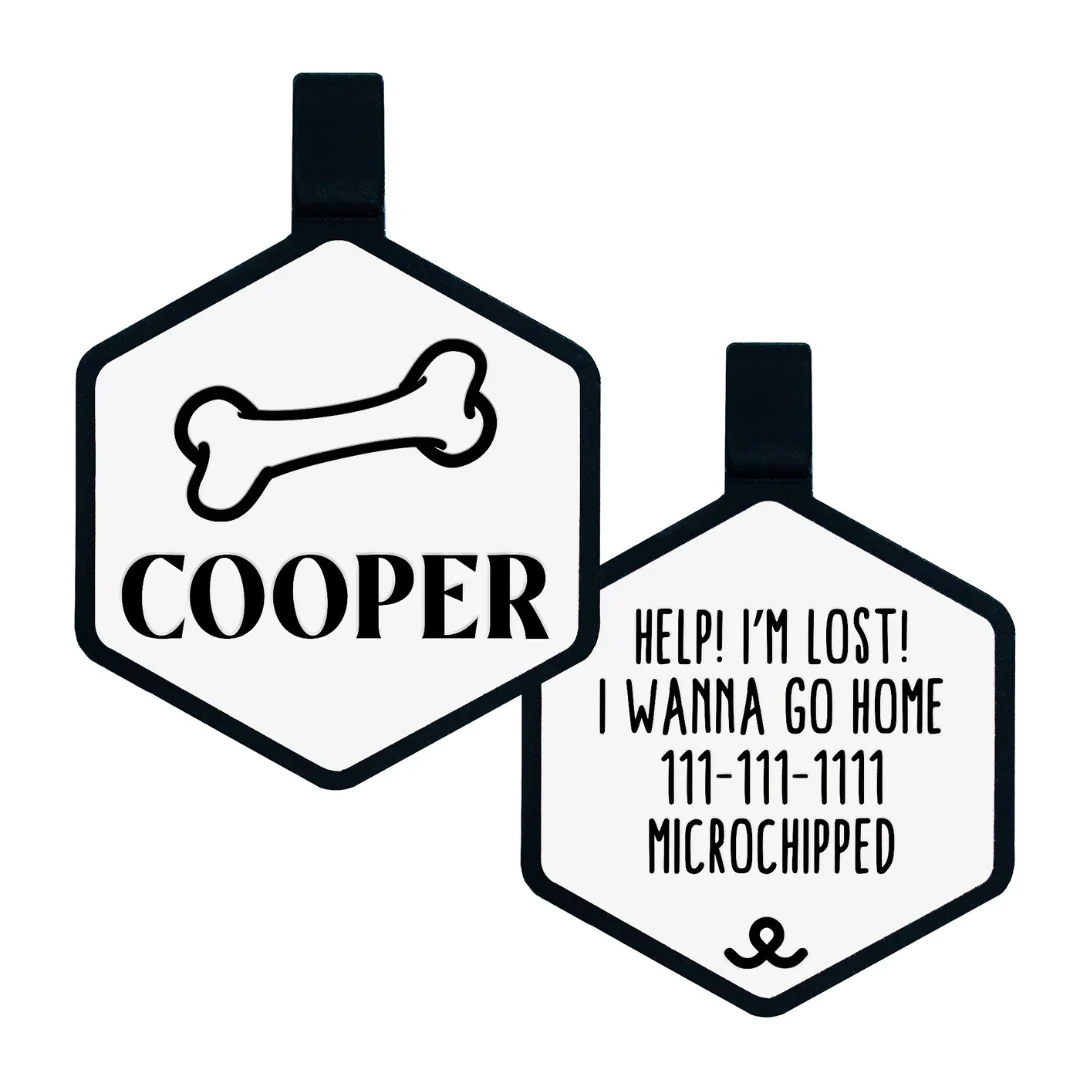 Bone Silicone ID Tag