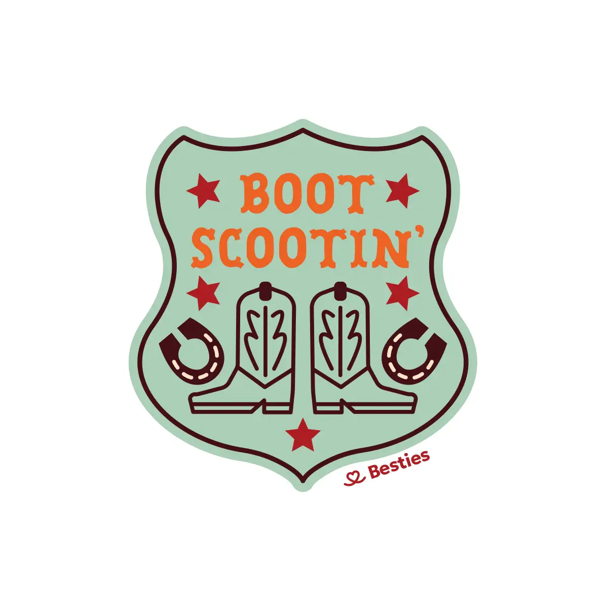 Boot Scootin' Sticker