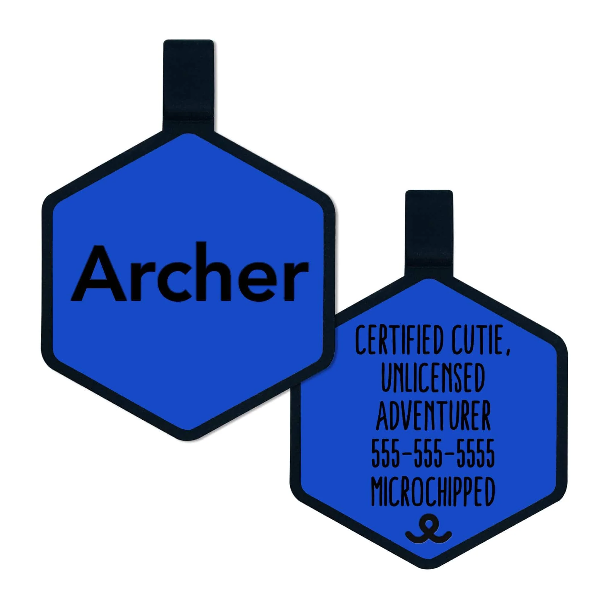 Royal Blue Silicone ID Tag