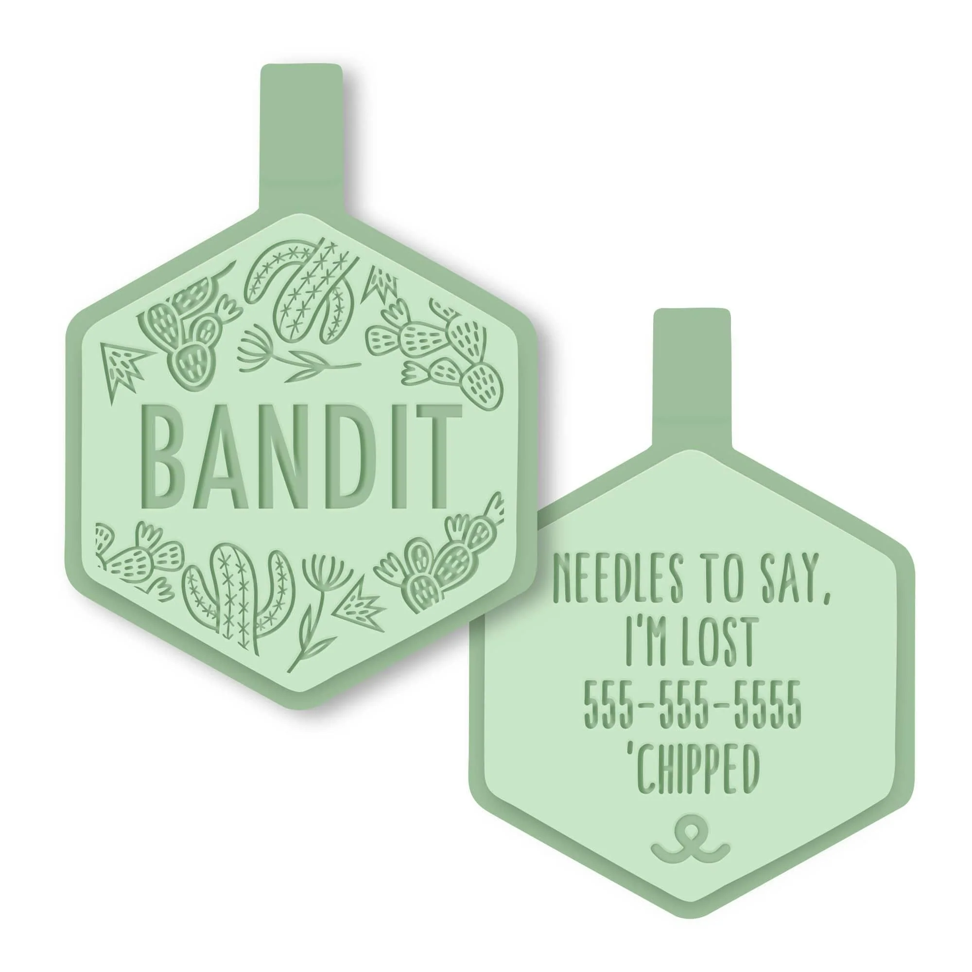 Cactus Boogie Silicone ID Tag