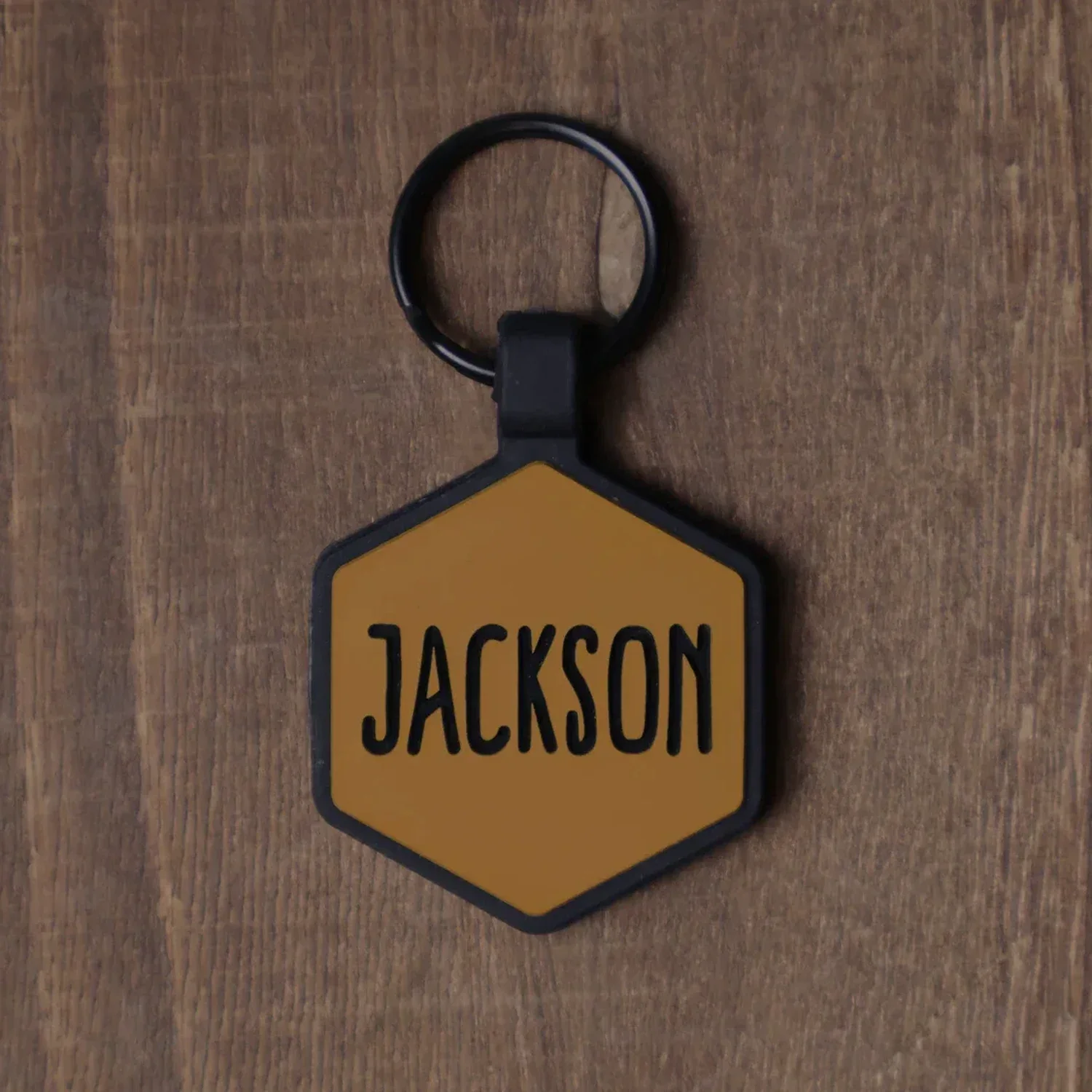 QR Code Camel Brown Silicone ID Tag - Image 3