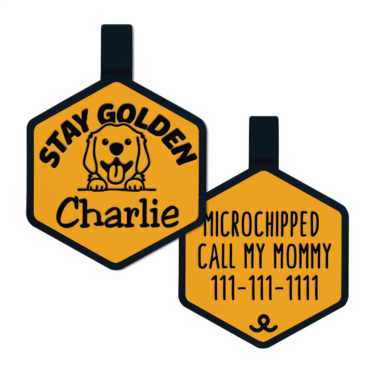 Golden Retriever Silicone Dog ID Tag - Image 4
