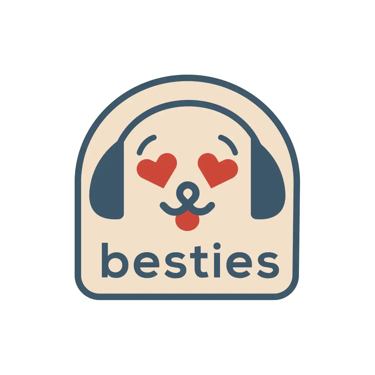Heart Eyes Dog Sticker