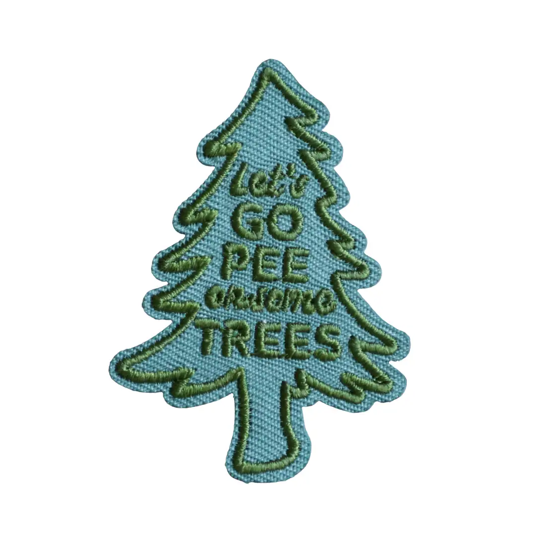 Let's Go Pee On Some Trees  | Velcro or Iron-On Patch for Pets