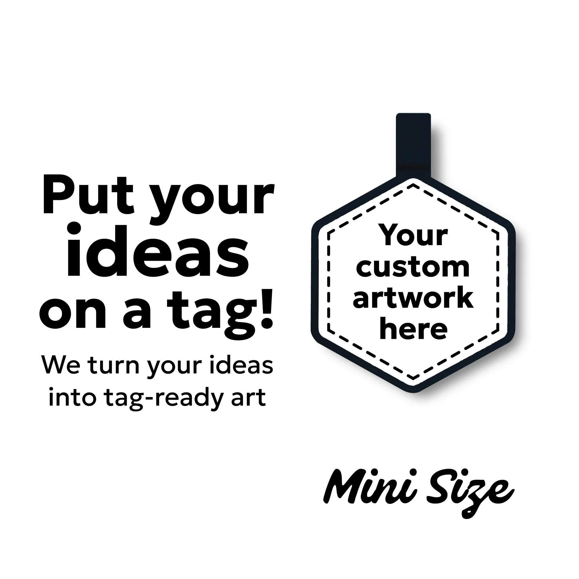 Custom Artwork Pet ID Tag - Mini Size