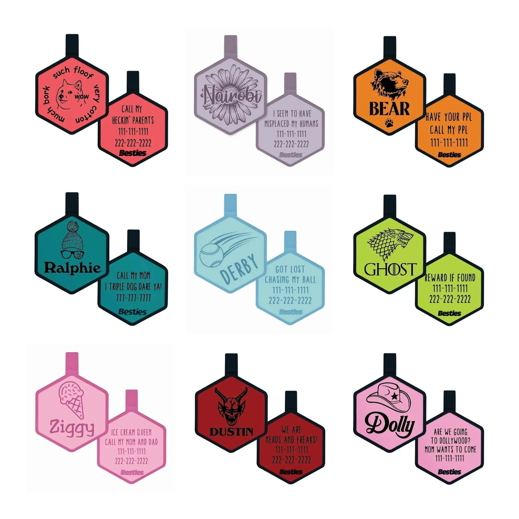 Custom Artwork Pet ID Tag - Mini Size - Image 5
