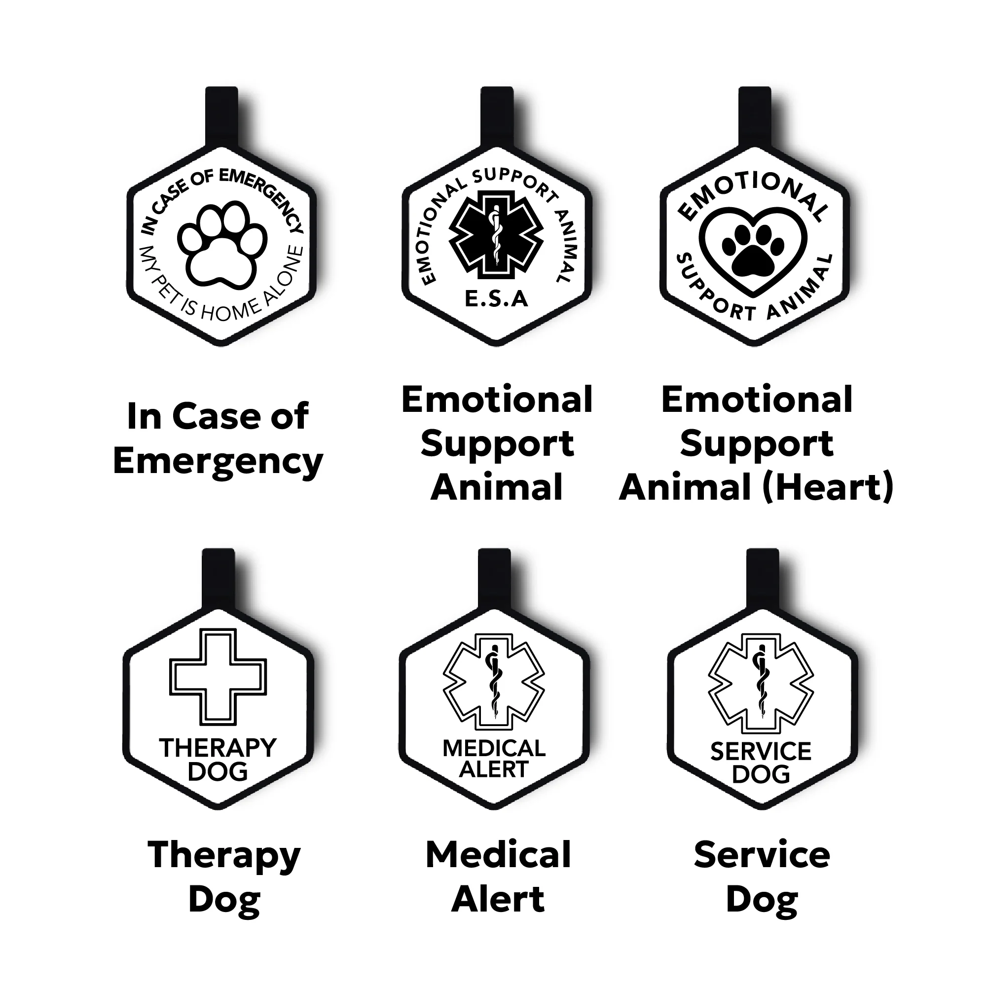 Mini Emergency Alert Silicone Pet ID Tags - Image 3