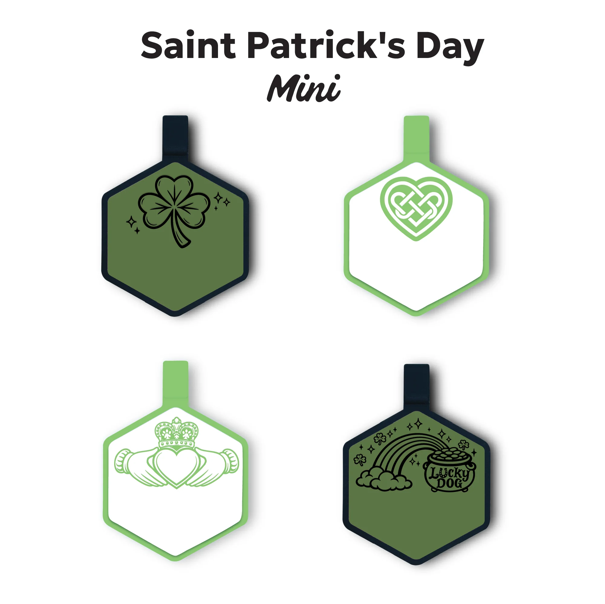 Mini St. Patrick's Day Silicone Tags