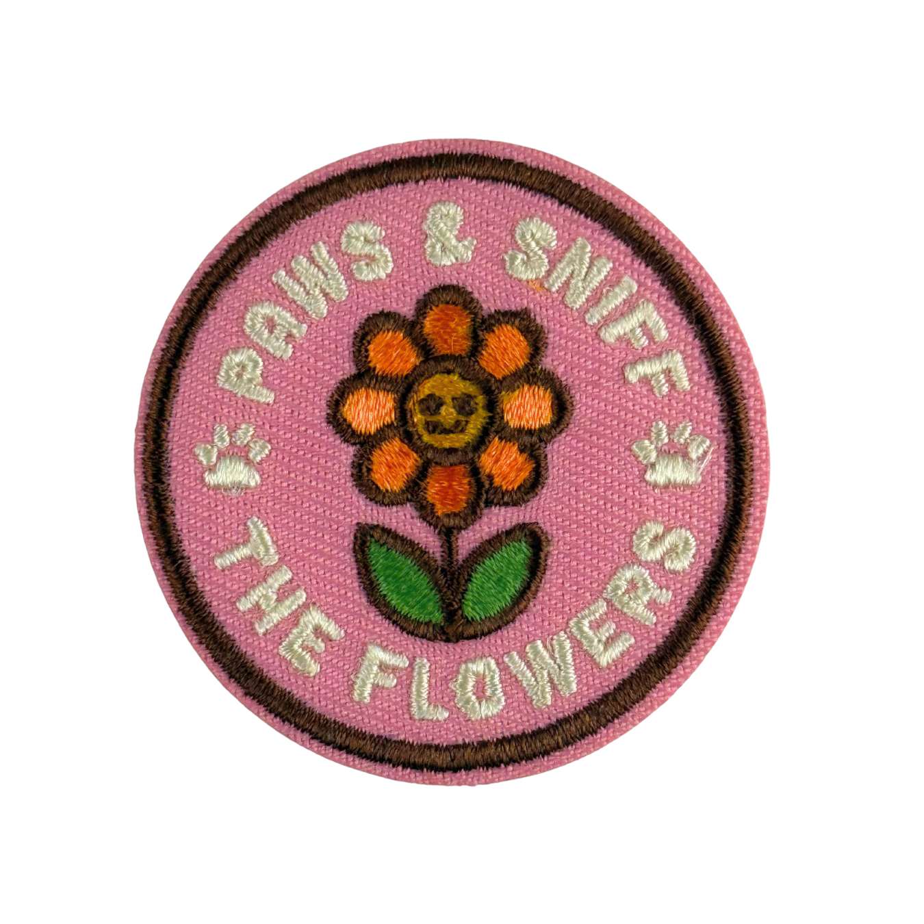 Paws and Sniff the Flowers | Velcro or Iron-On Patches For Pets