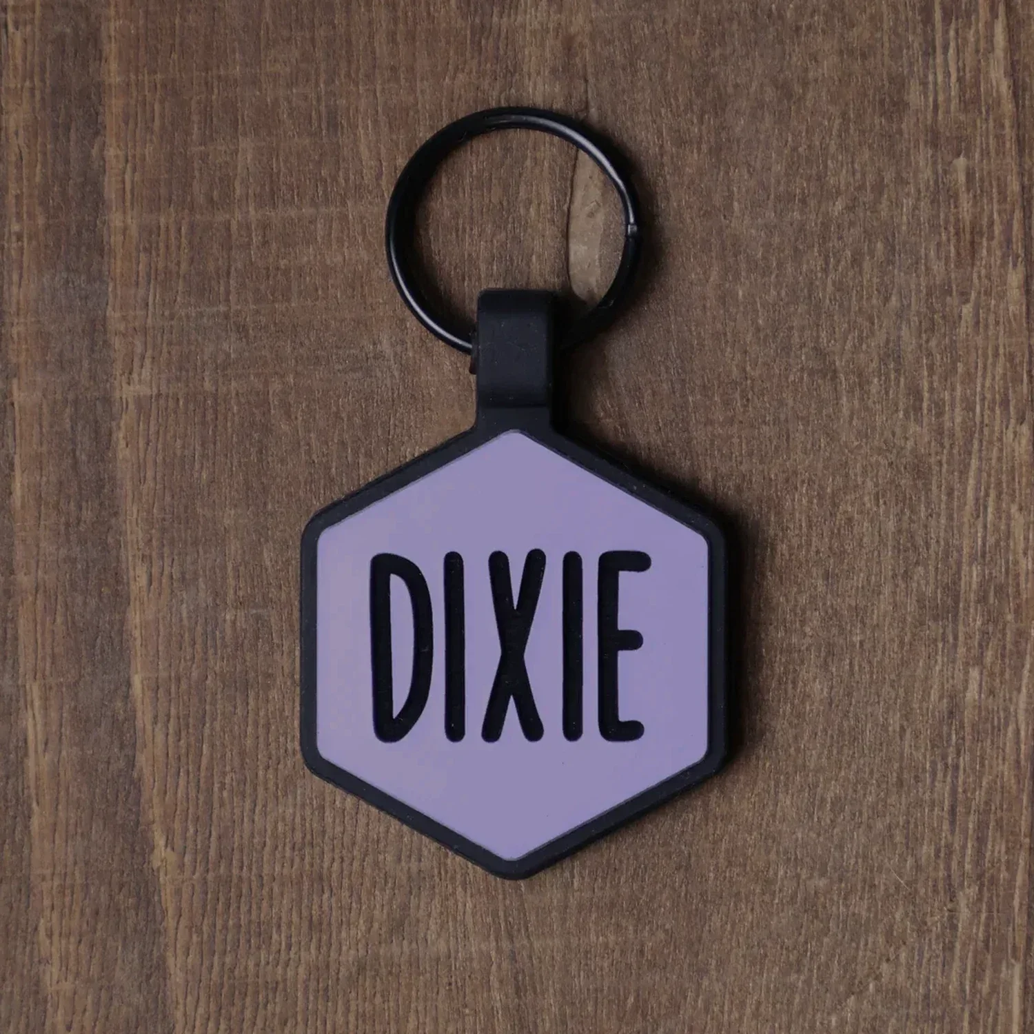 QR Code Periwinkle Silicone ID Tag - Image 3
