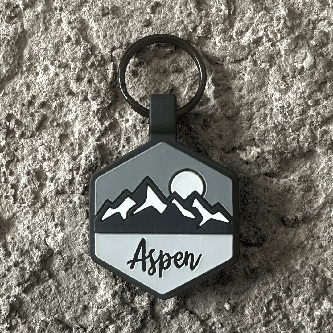 Pup's Peak Silicone Dog ID Tag - Midnight Granite - Image 3