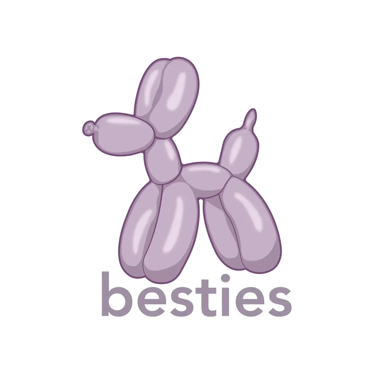 Purple Balloon Dog Sticker