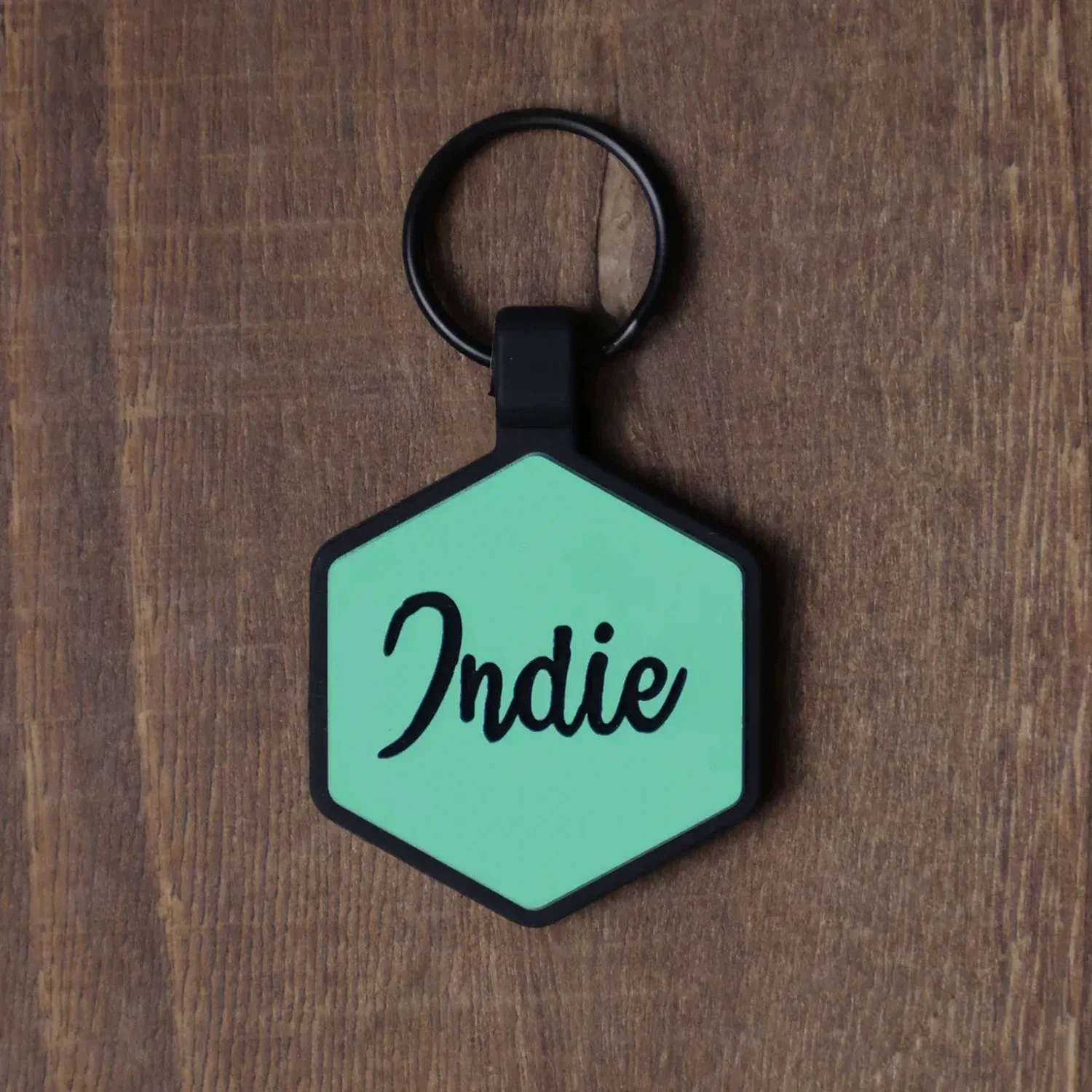QR Code Aqua Silicone ID Tag - Image 3