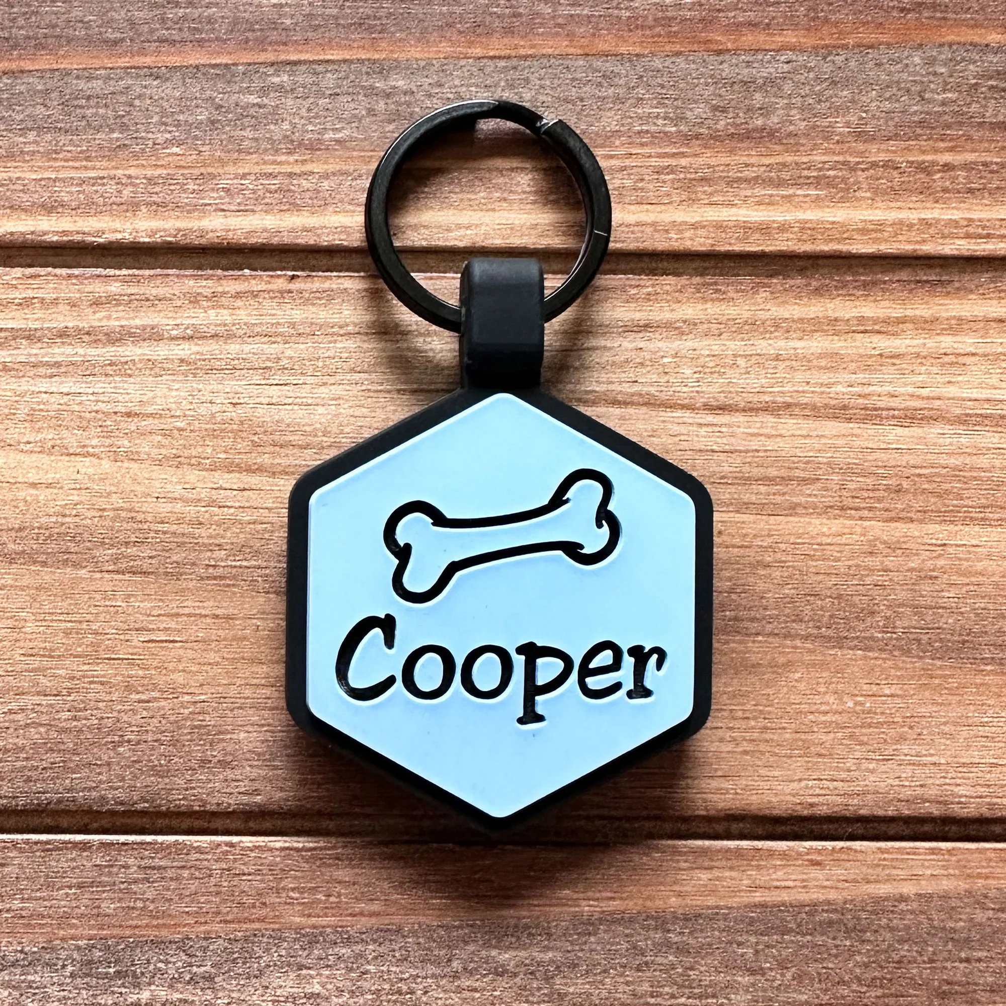 QR Code Bone Silicone ID Tag - Image 3