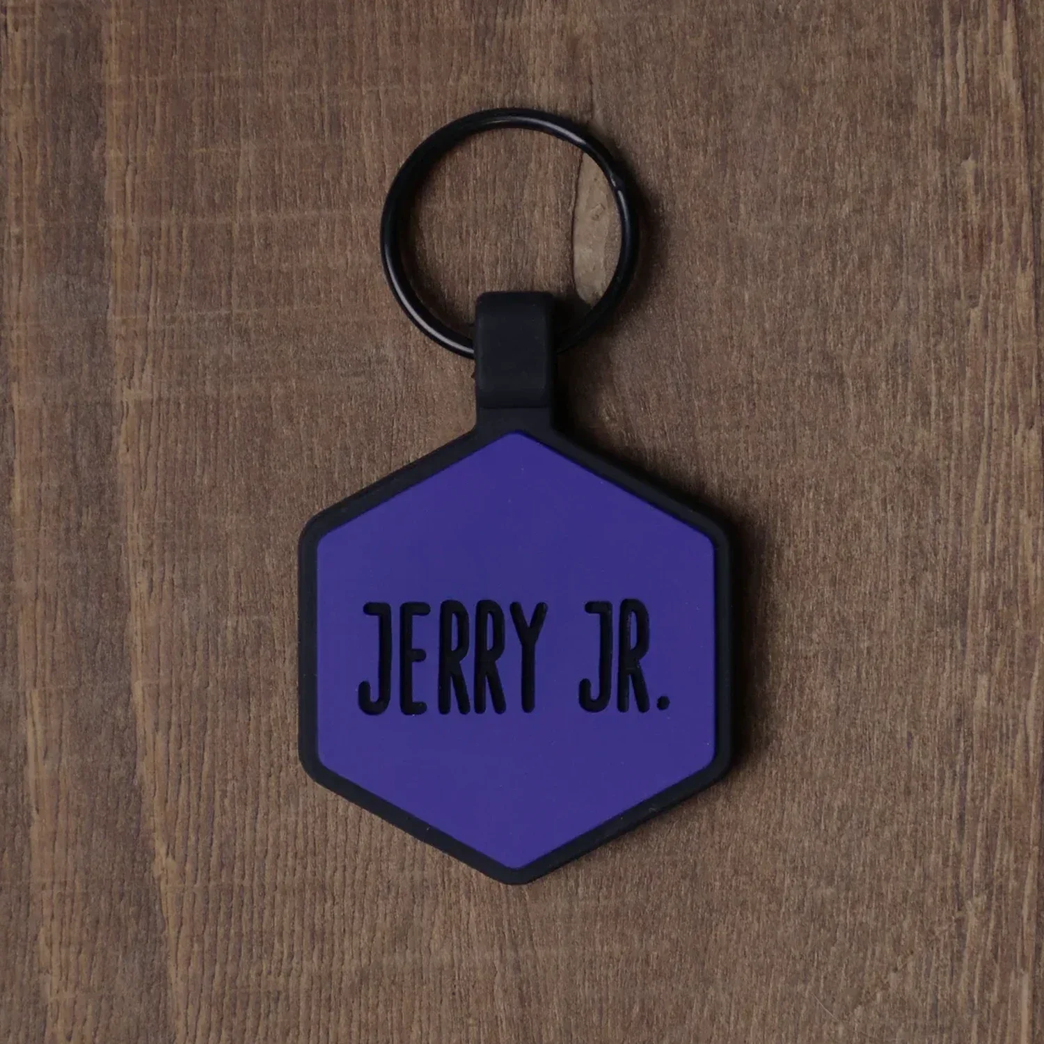 QR Code Royal Blue Silicone ID Tag - Image 3