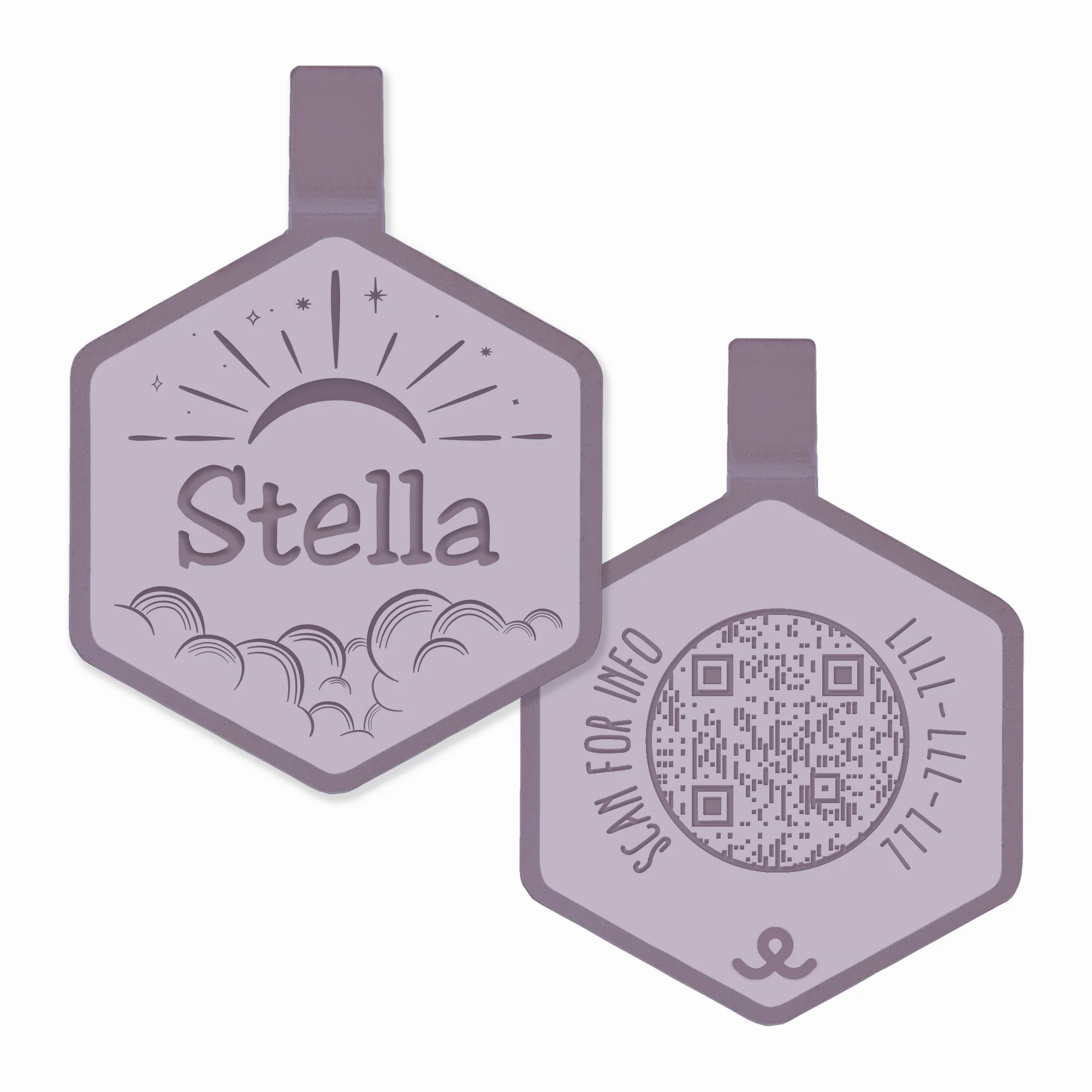 QR Code Celestial Daydream Silicone ID Tag