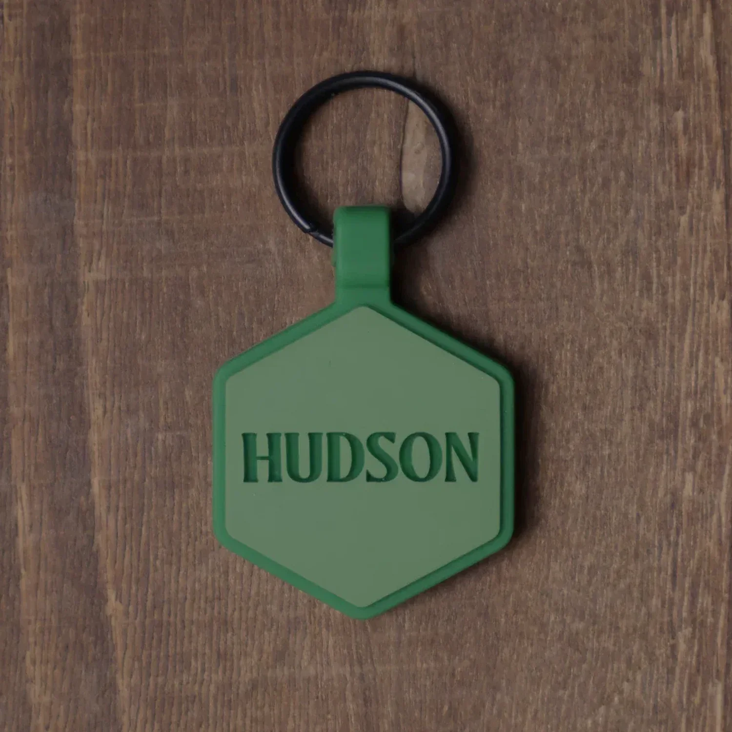 QR Code Forest Green Silicone ID Tag - Image 3