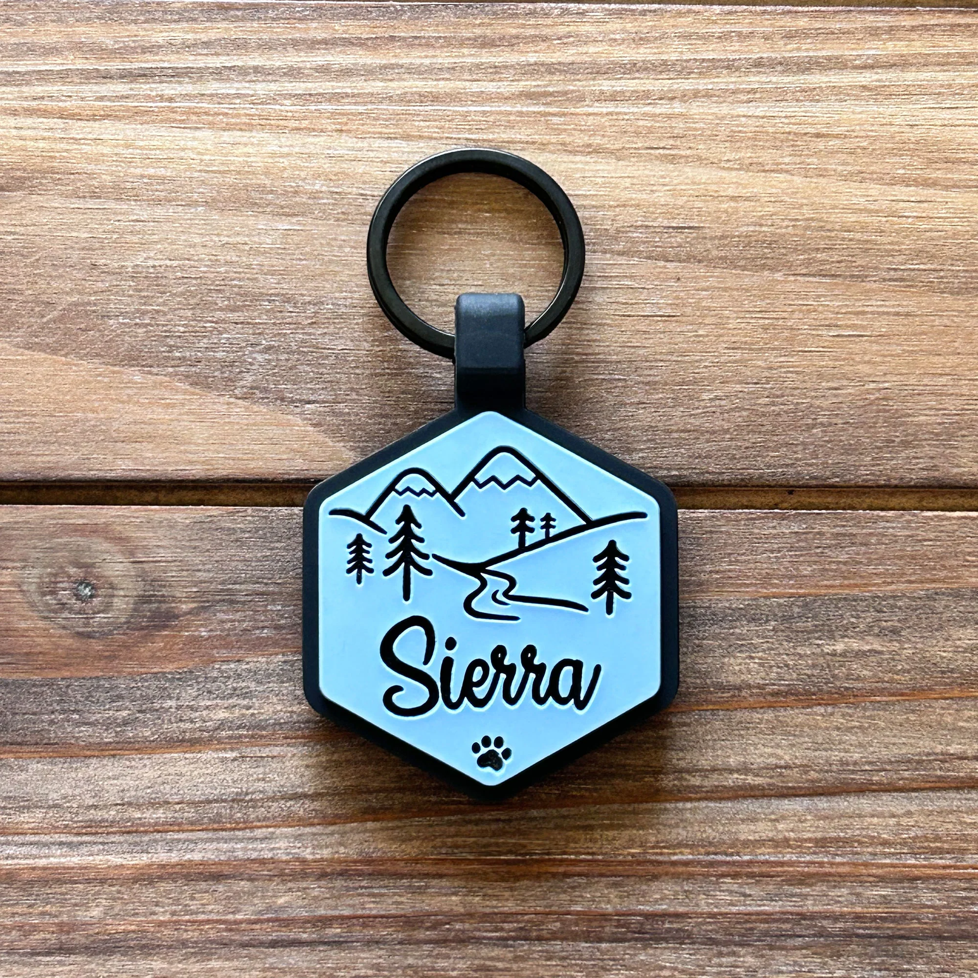 QR Code Mountain Adventure Silicone ID Tag - Image 3