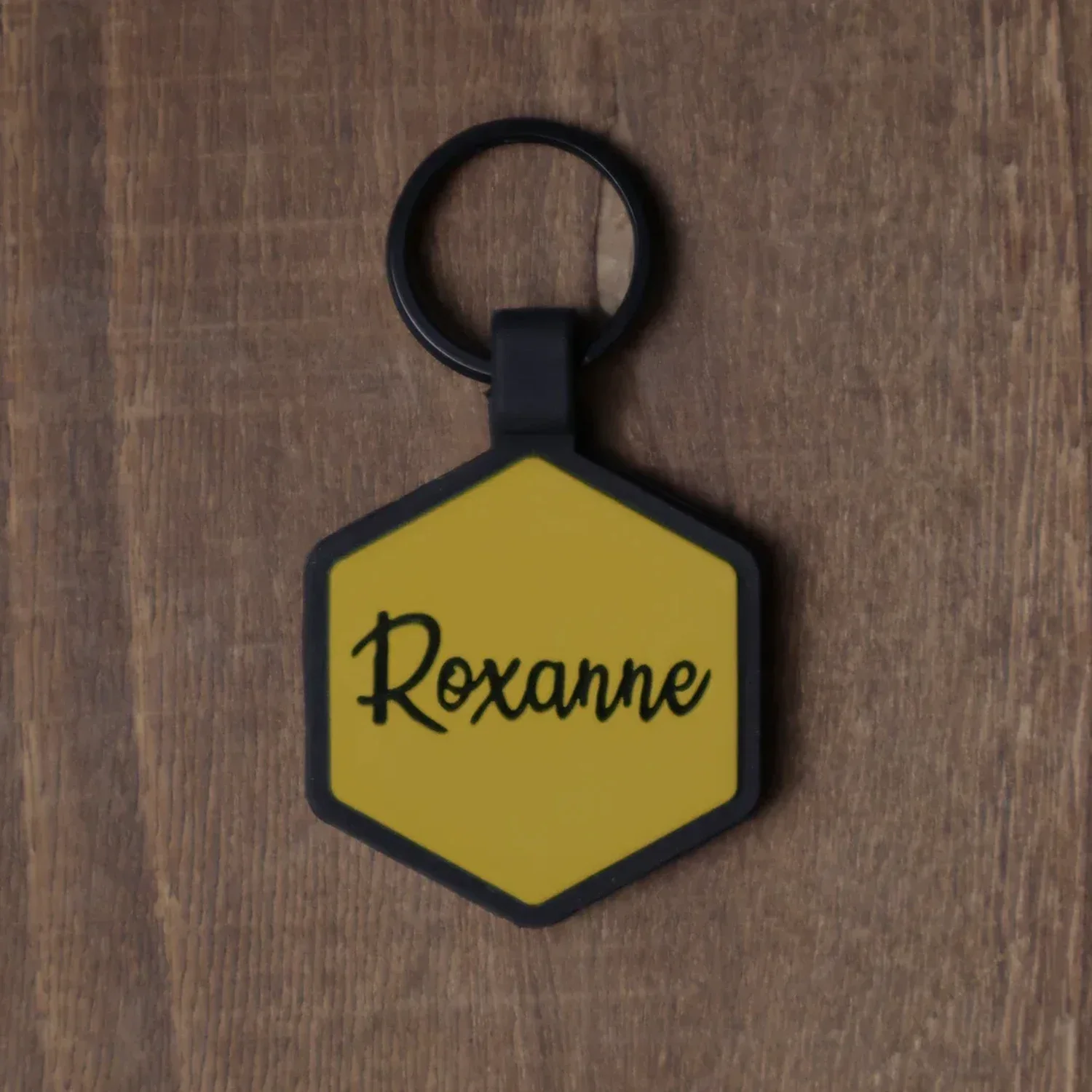 QR Code Mustard Yellow Silicone ID Tag - Image 3