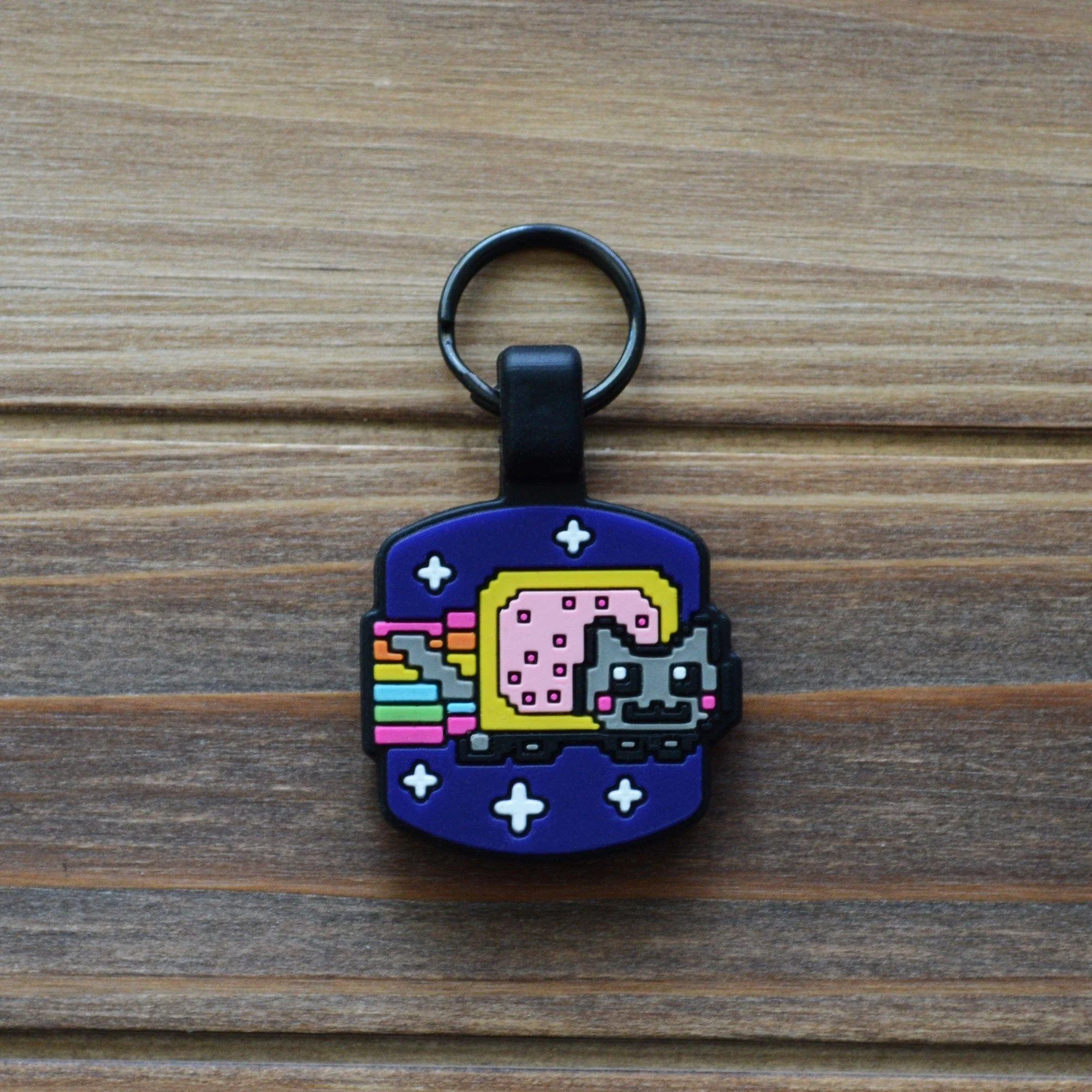 QR Code Nyan Cat Silicone Cat ID Tag - Image 3