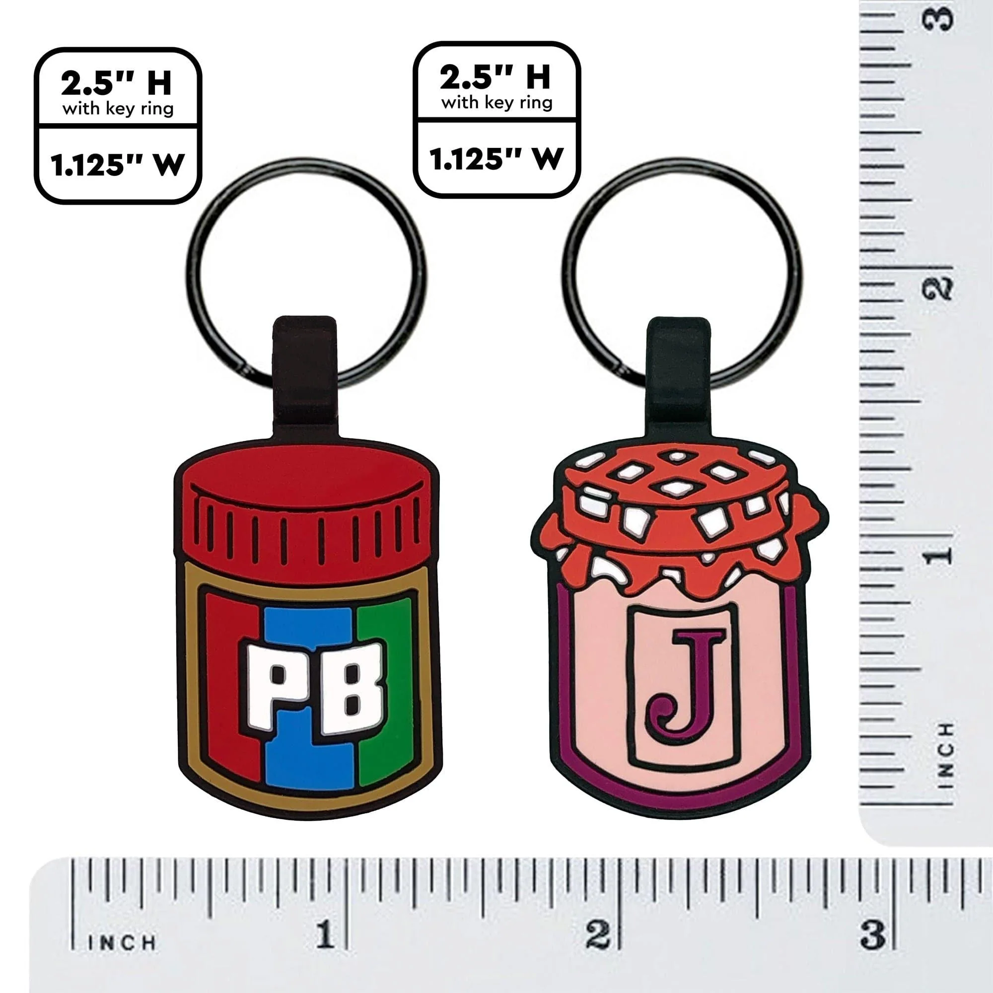 QR Code PB&J BFF Silicone ID Tag Set - Image 5