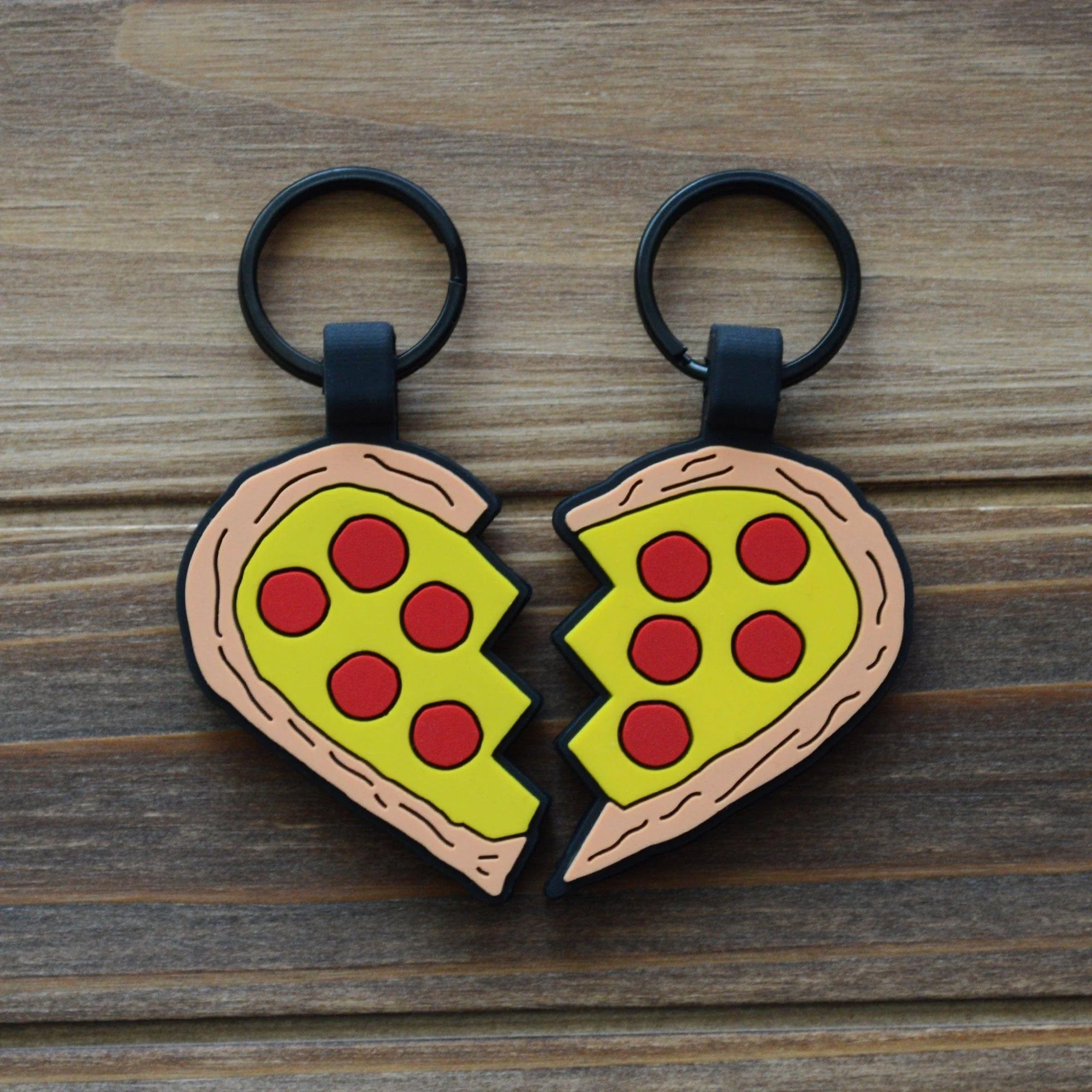 QR Code Pizza Your Heart BFF Silicone ID Tag Set - Image 3