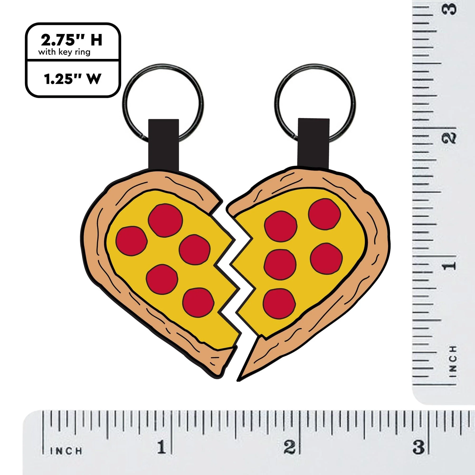 QR Code Pizza Your Heart BFF Silicone ID Tag Set - Image 5