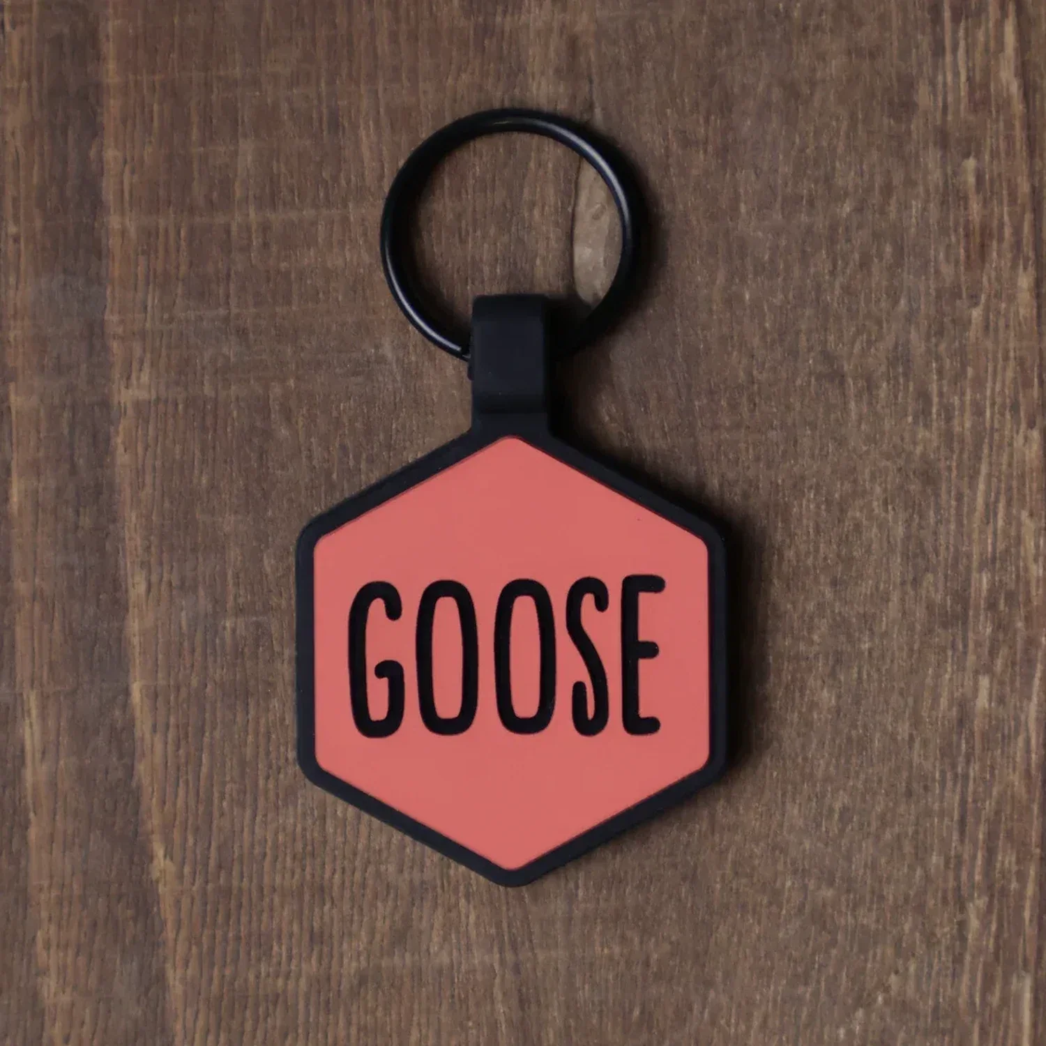QR Code Coral Red Silicone ID Tag - Image 3