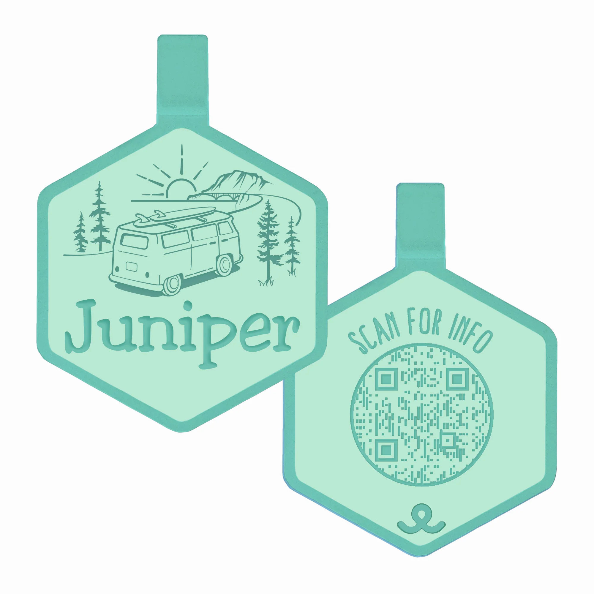 QR Code Road Trippin’ Silicone ID Tag