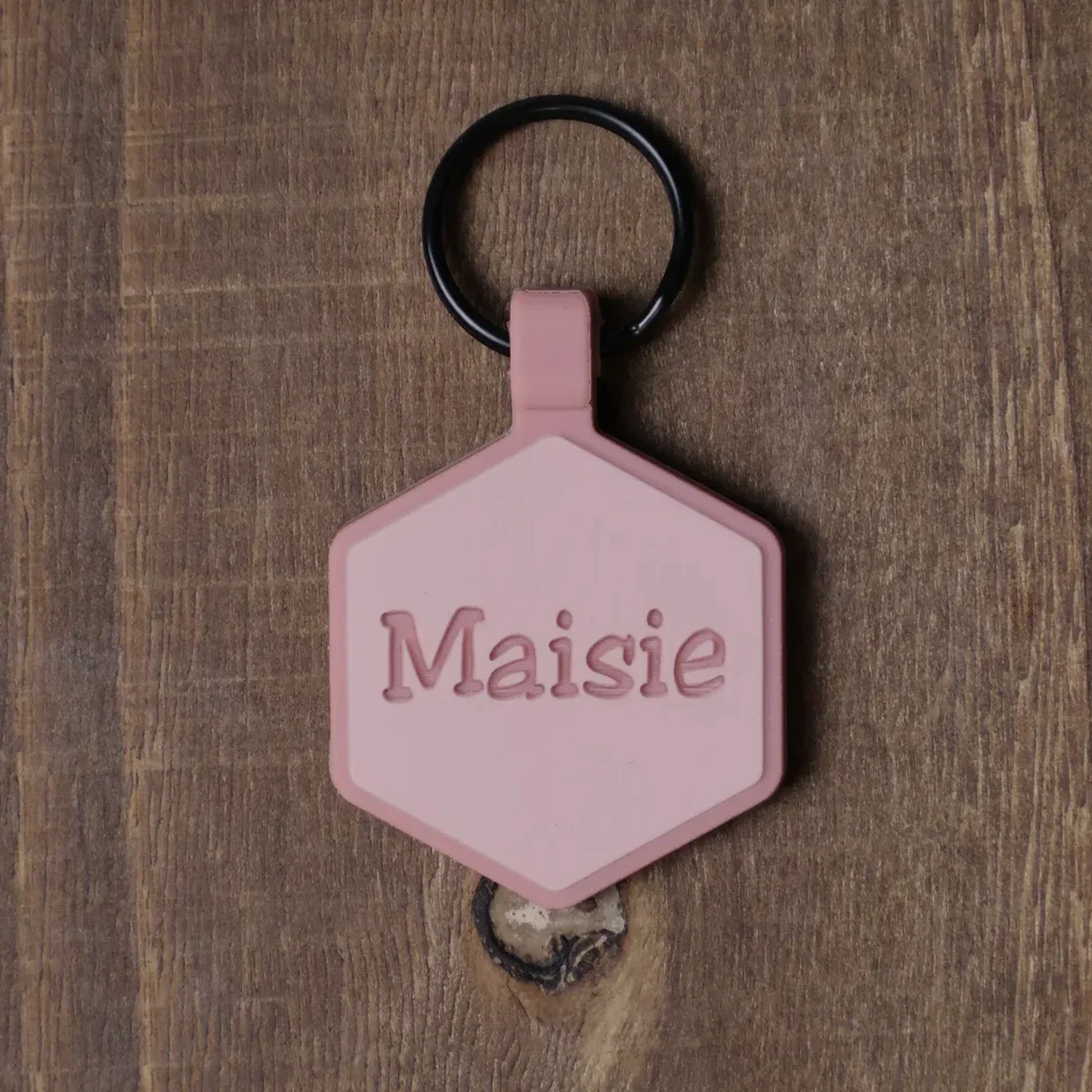 QR Code Rose Quartz Silicone ID Tag - Image 3