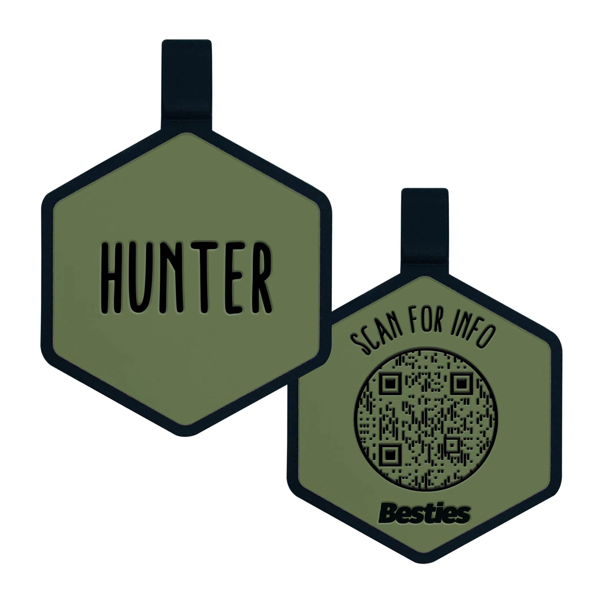 QR Code Sage Silicone ID Tag