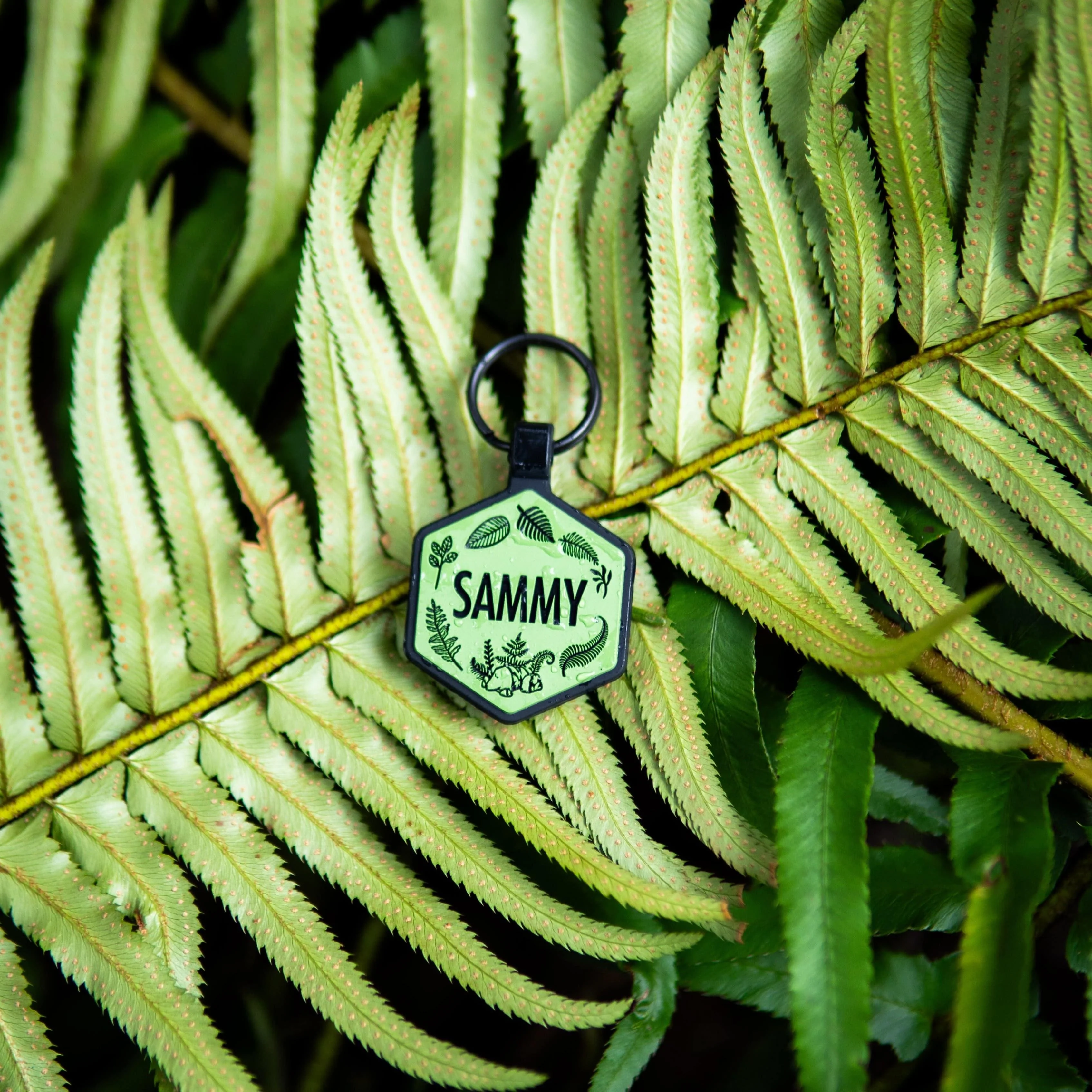 QR Code Seafoam Green Silicone ID Tag - Image 5