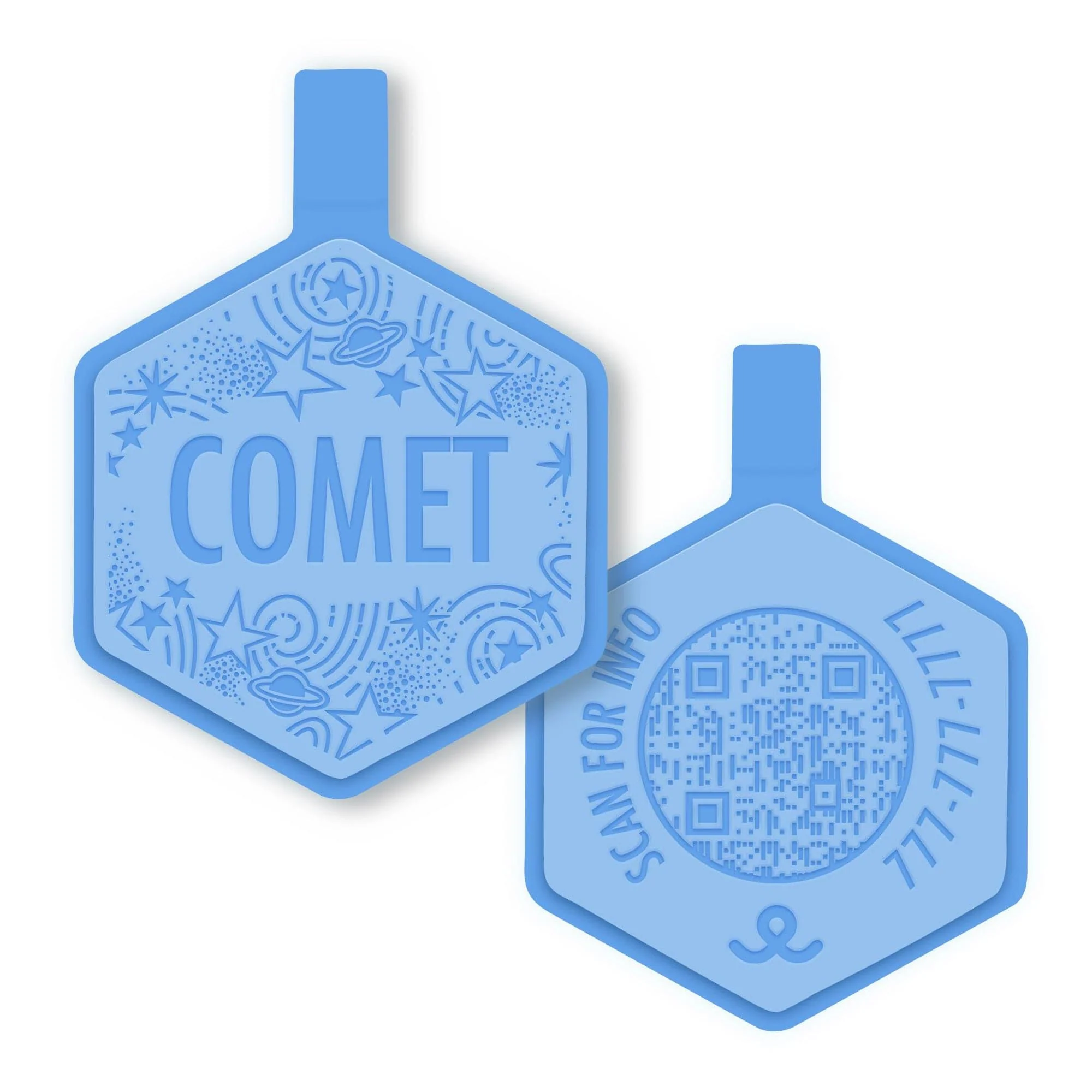 QR Code Supernova Silicone ID Tag