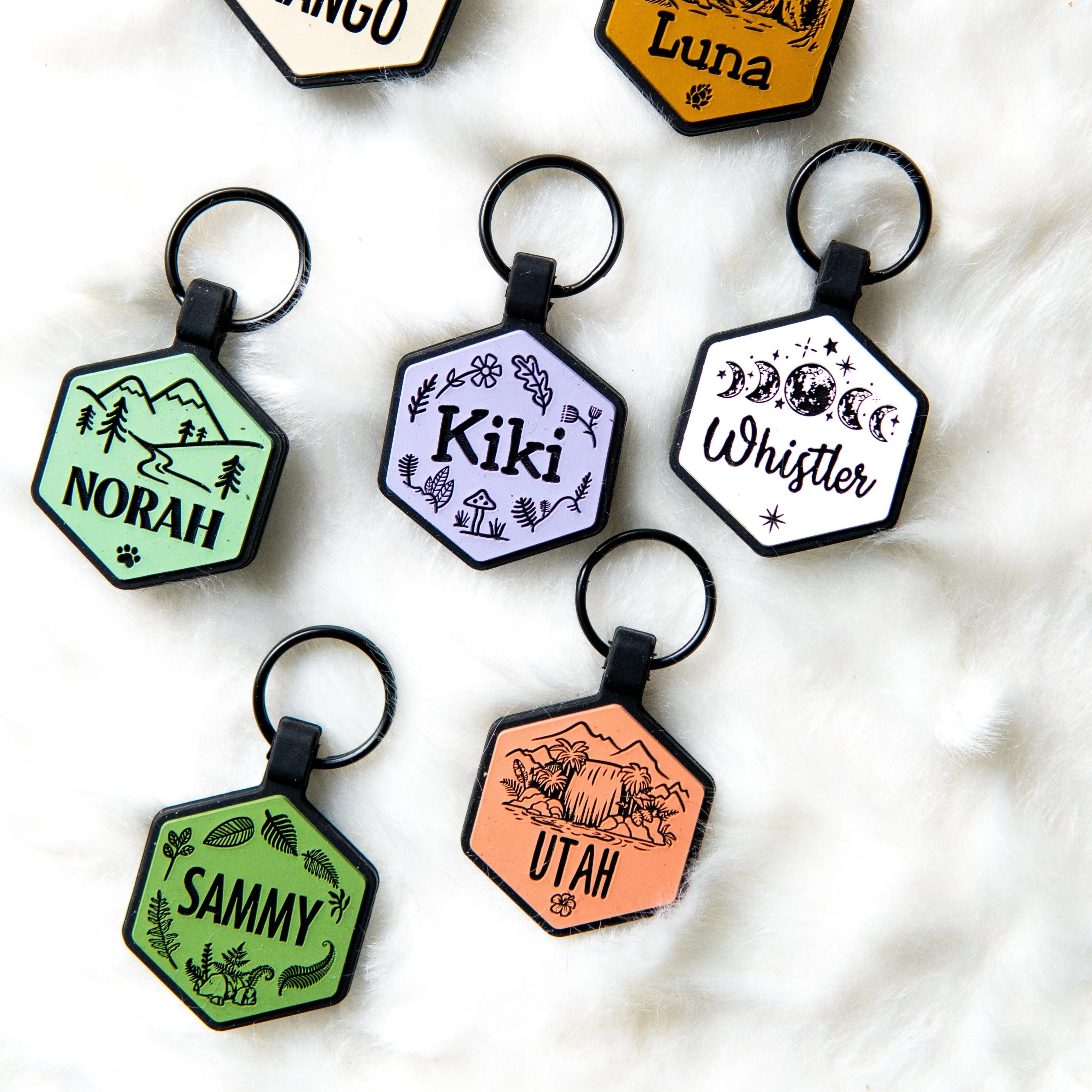 QR Code Terracotta Silicone ID Tag - Image 5