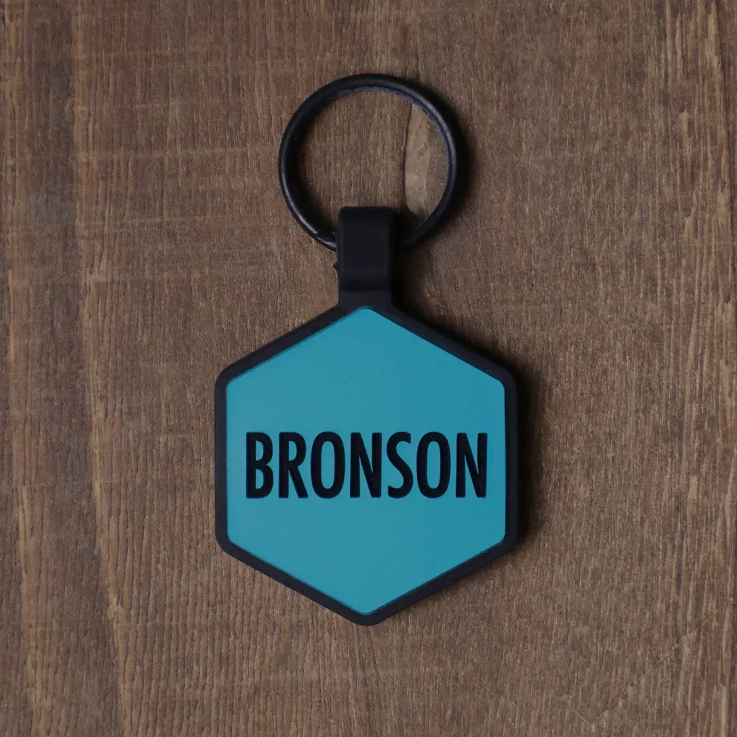 QR Code Turquoise Silicone ID Tag - Image 3