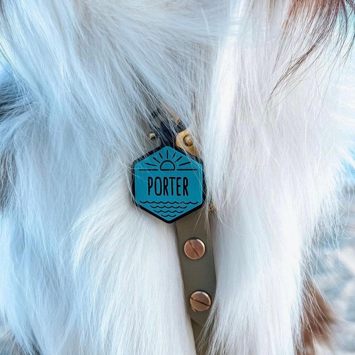 QR Code Turquoise Silicone ID Tag - Image 5