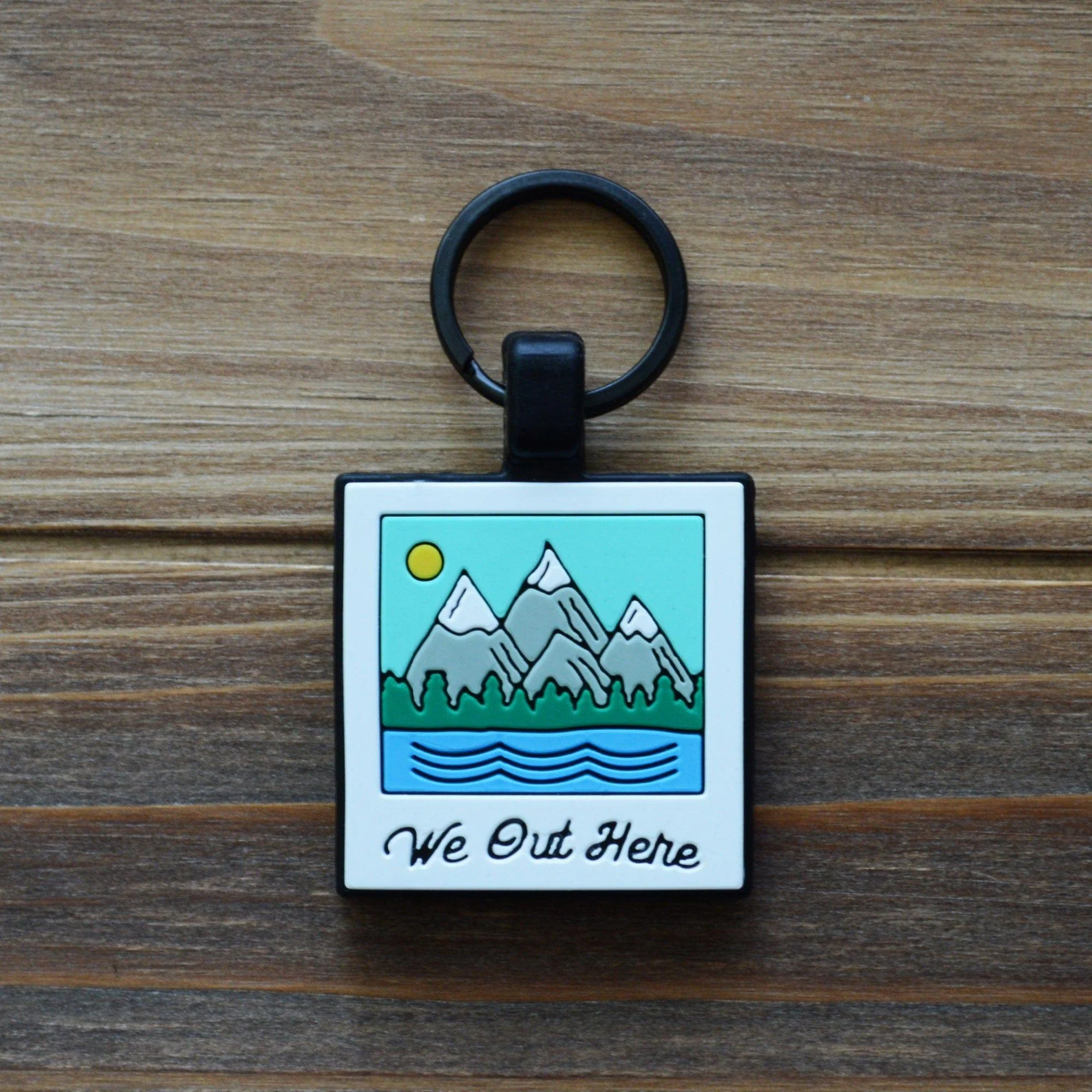 QR Code "We Out Here" Silicone Dog ID Tag - Image 3