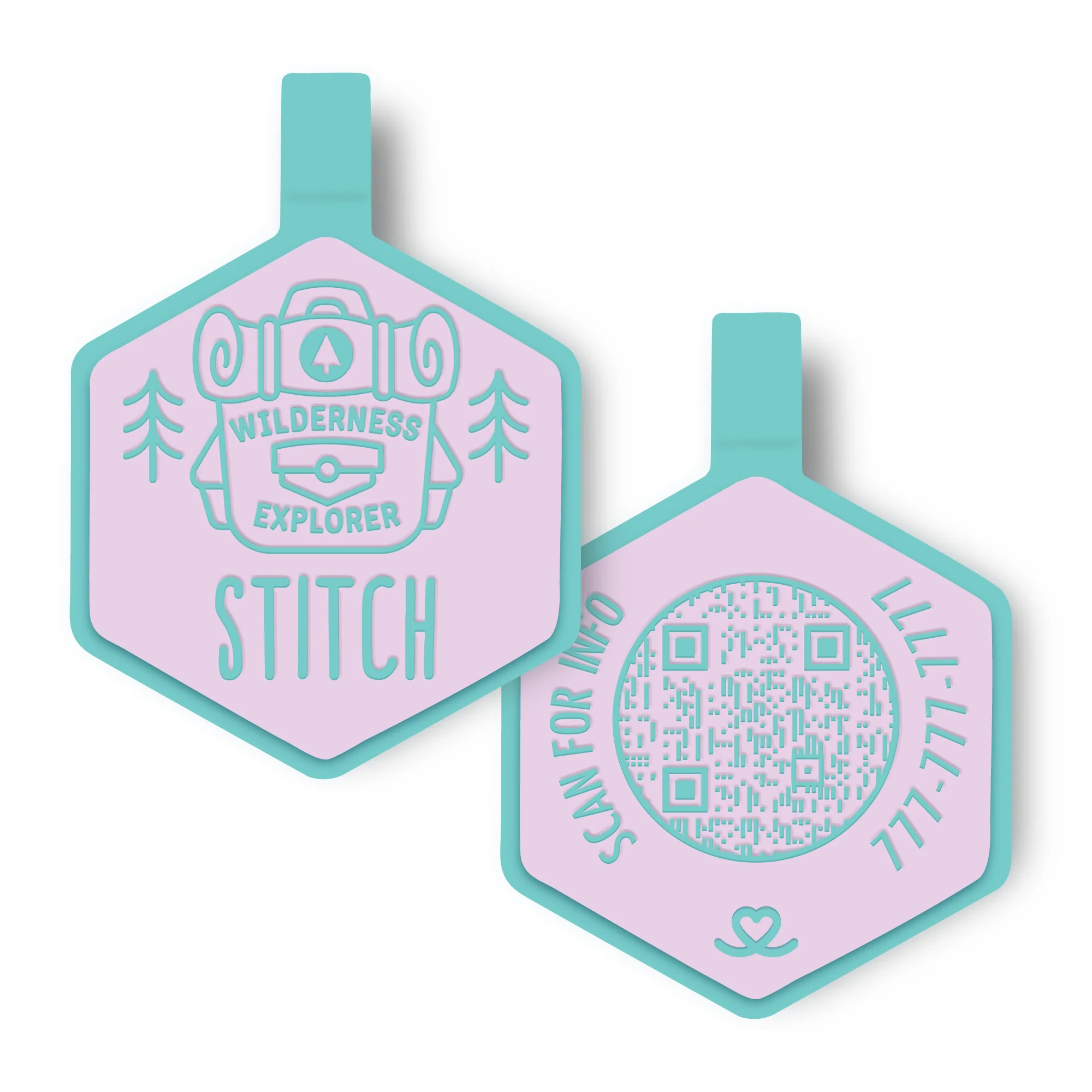 QR Code Wilderness Explorer Silicone ID Tag