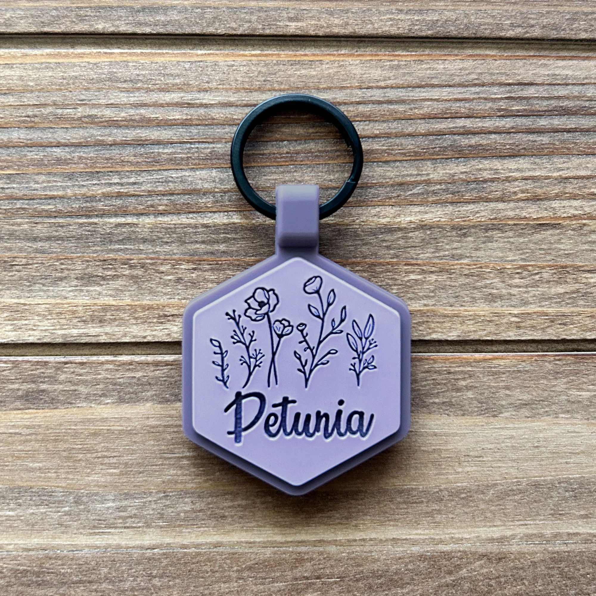 QR Code Wildflowers Silicone ID Tag - Image 3