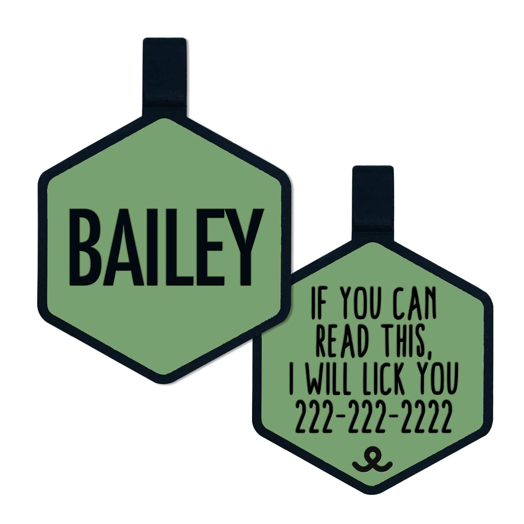 Seafoam Green Silicone ID Tag