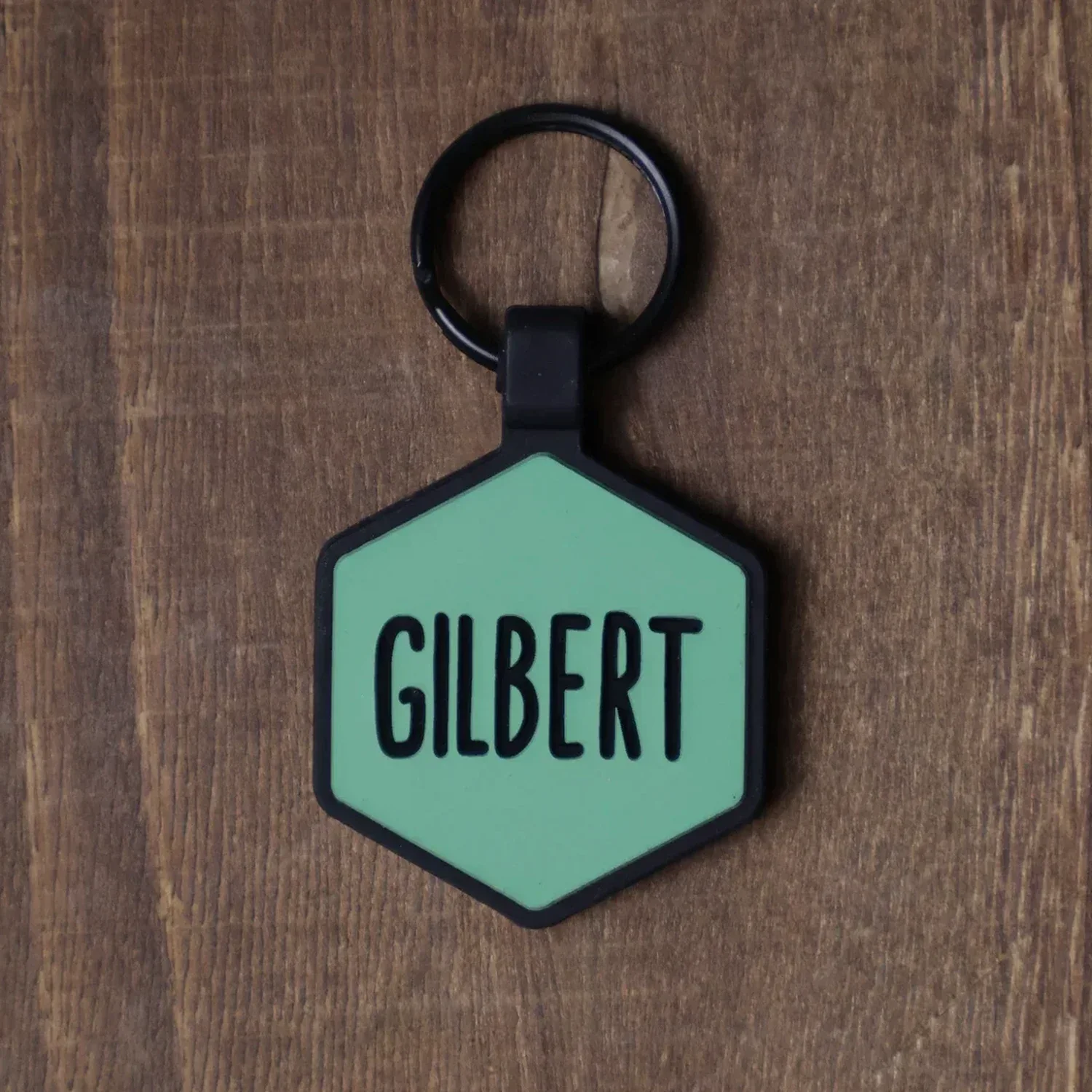 QR Code Seafoam Green Silicone ID Tag - Image 3