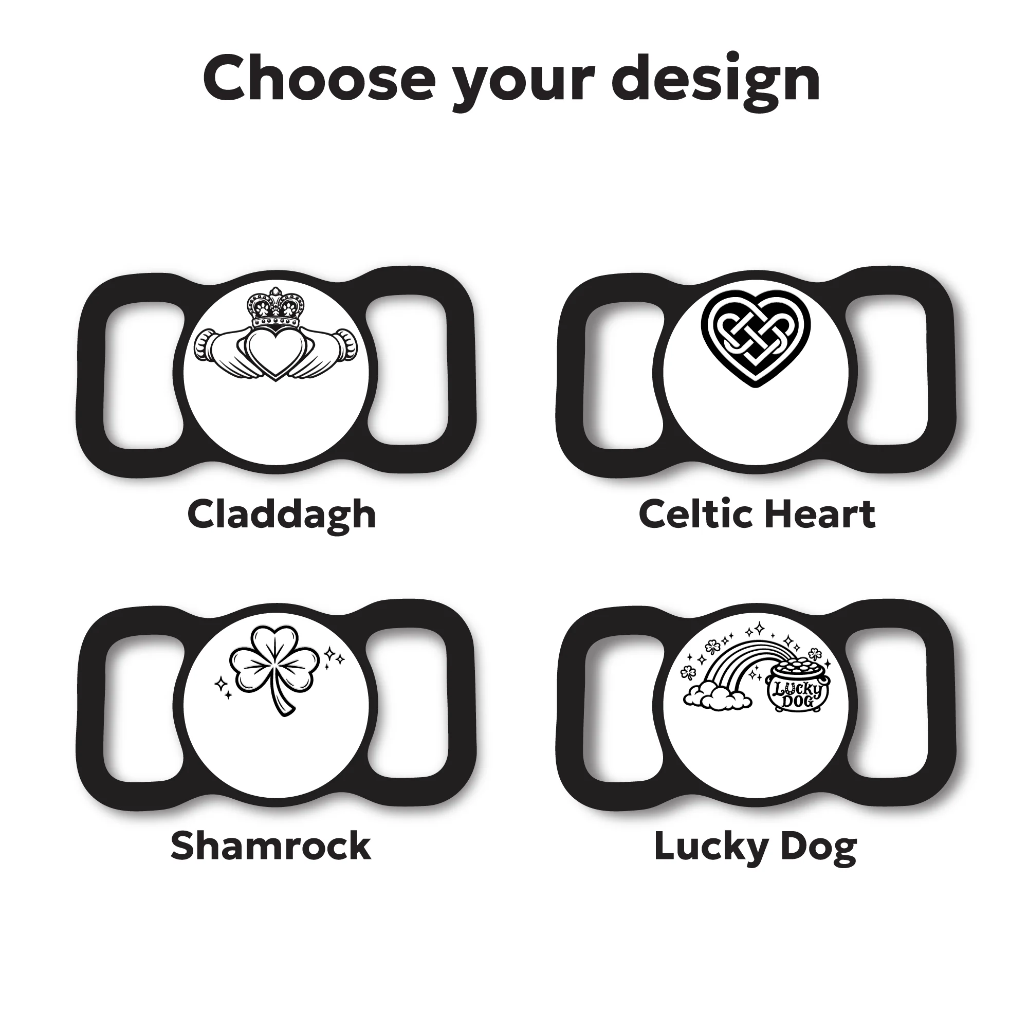 Slim Slide-On Silicone Pet ID Tag | St. Patrick's Day - Image 3