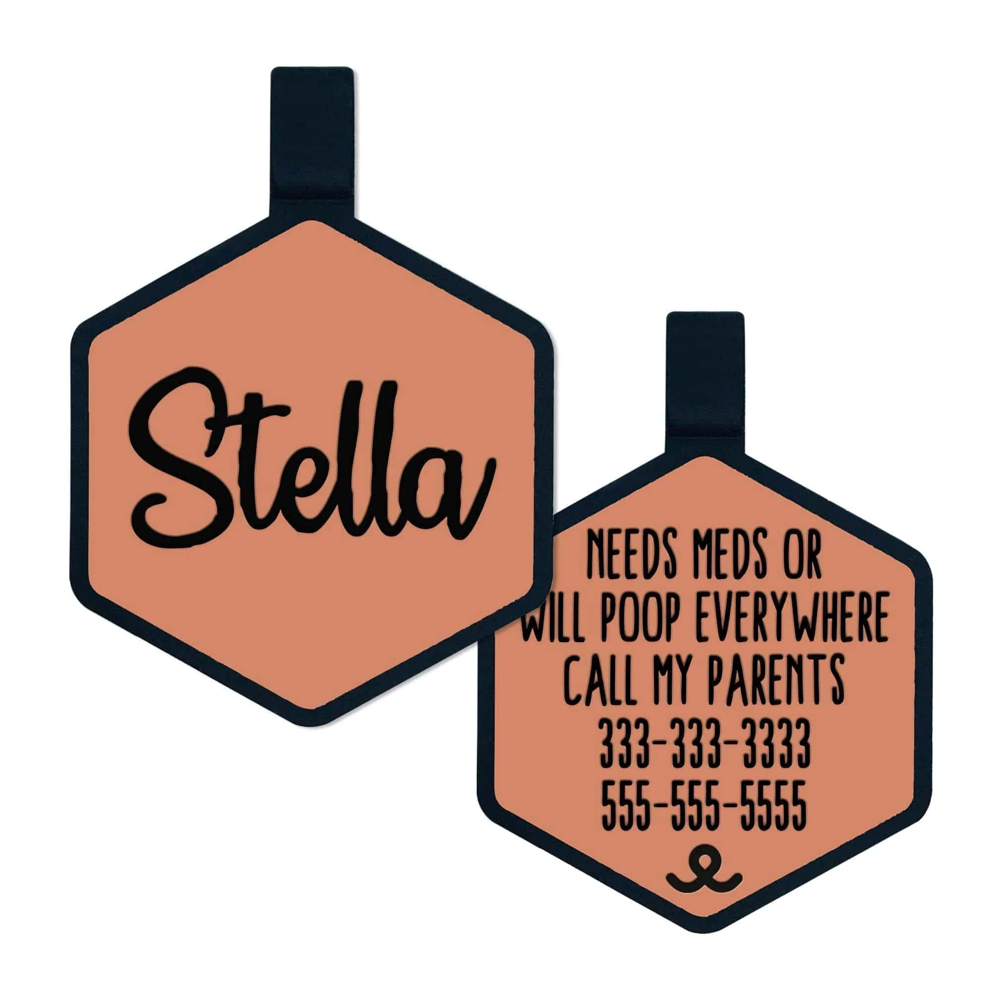 Terracotta Silicone ID Tag